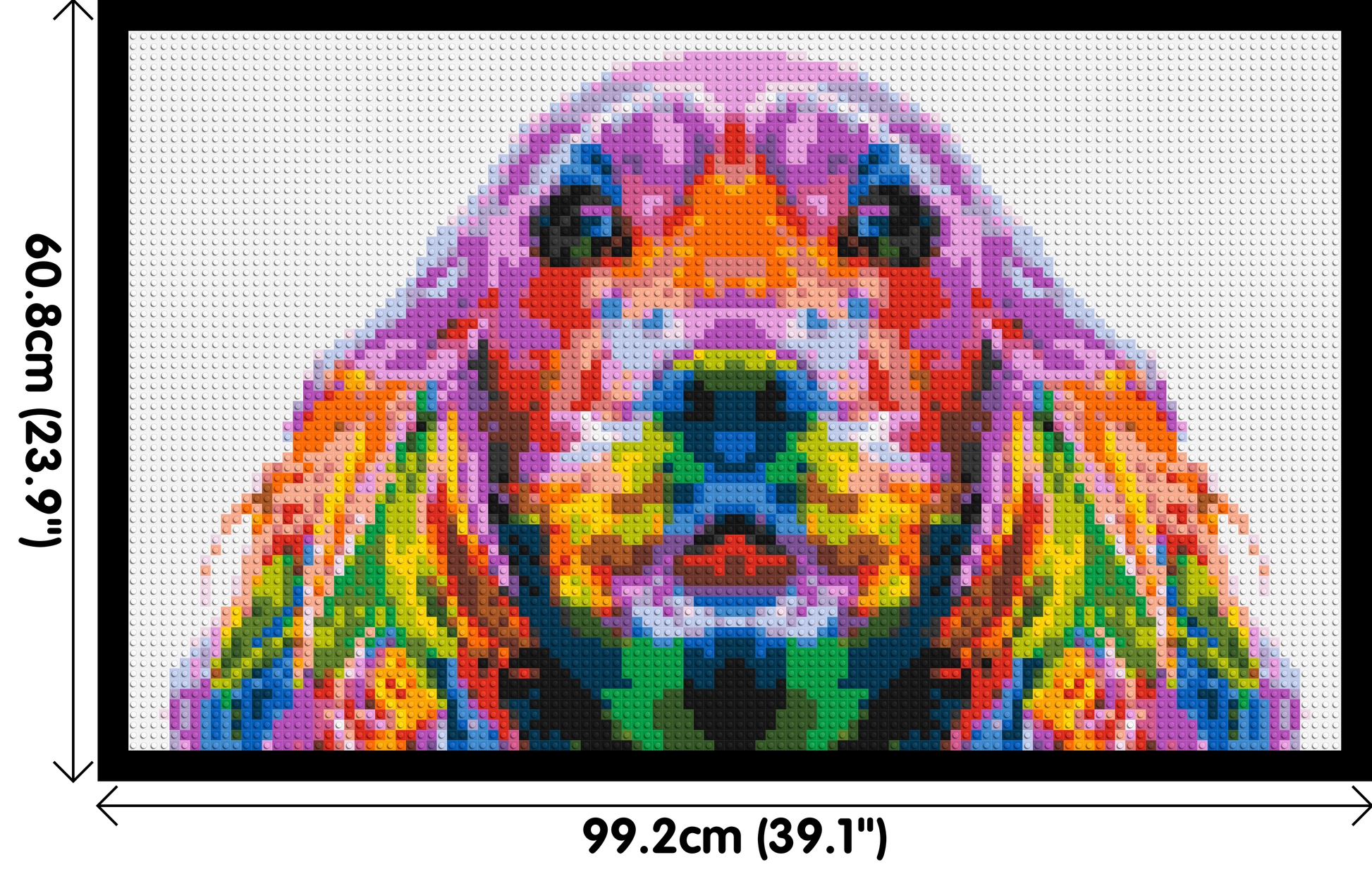 Cocker Spaniel Colourful Pop Art - Brick Art Mosaic Kit 5x3 dimensions with frame