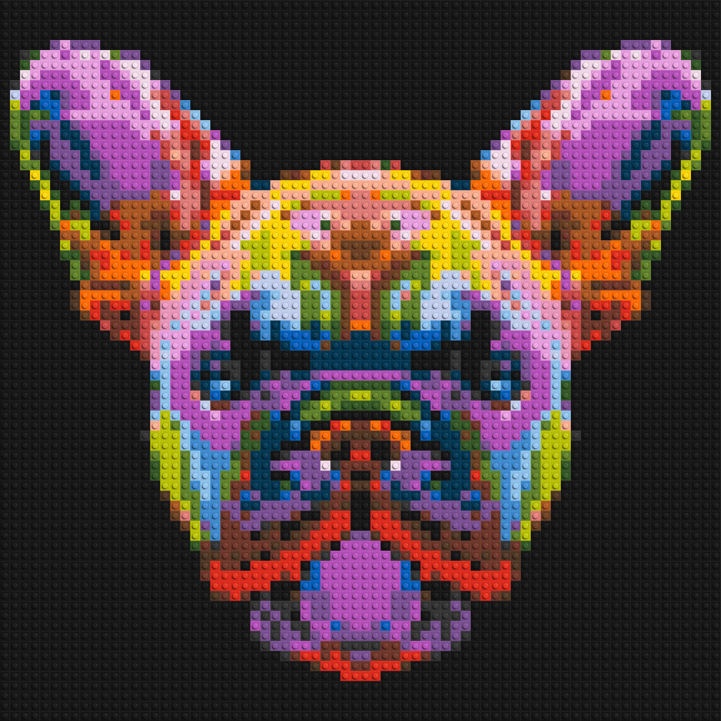 French Bulldog Colourful Pop Art - Brick Art Mosaic Kit 3x3 large