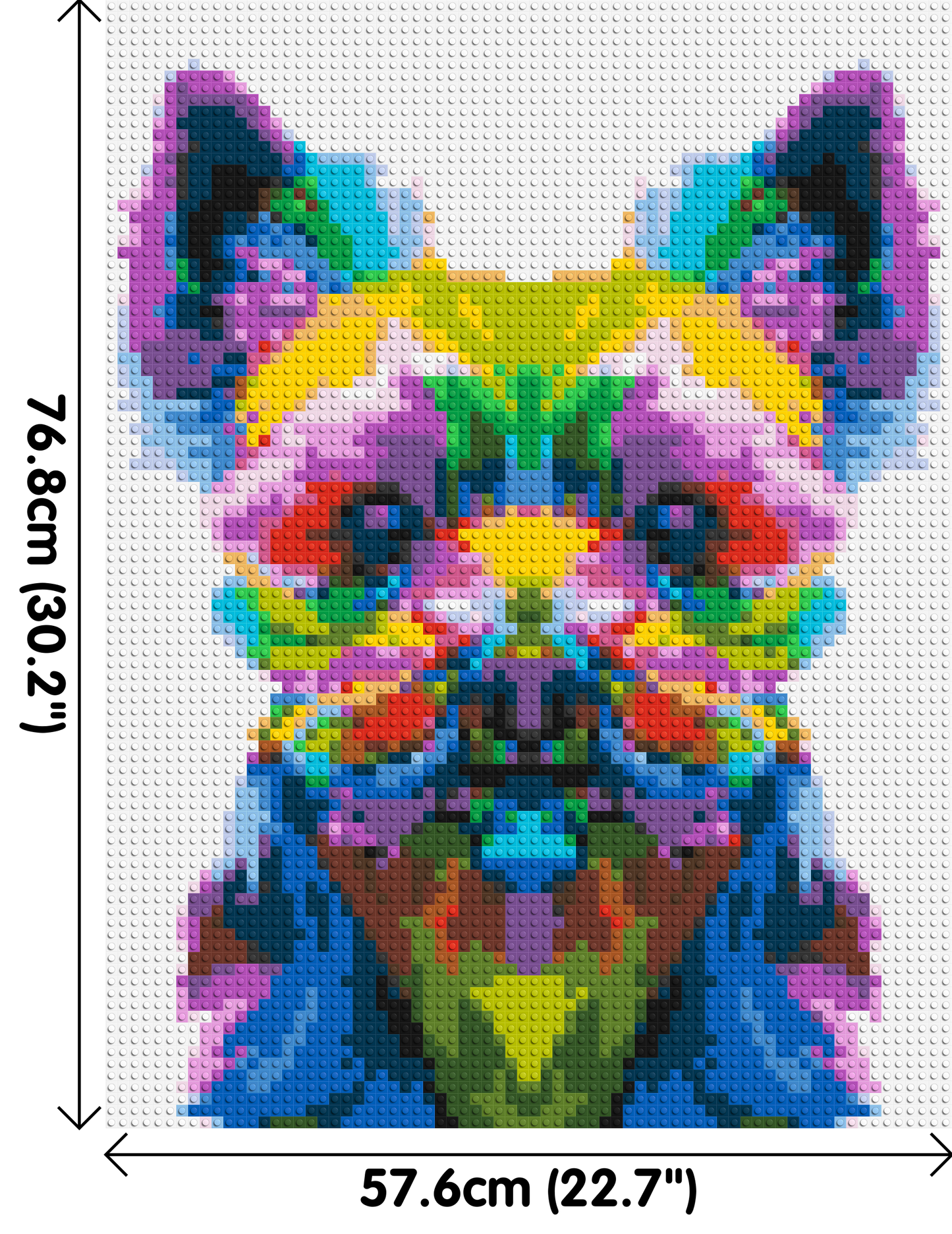 Yorkshire Terrier Colourful Pop Art - Brick Art Mosaic Kit 3x4 large