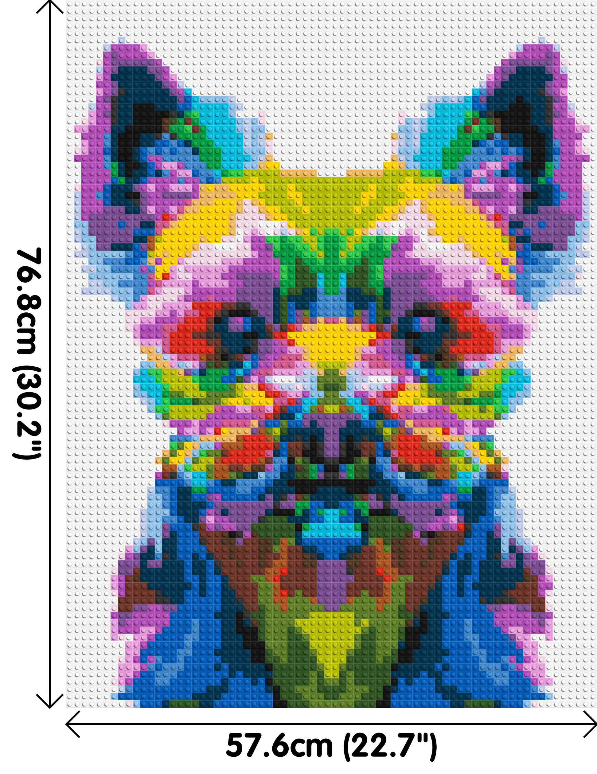 Yorkshire Terrier Colourful Pop Art - Brick Art Mosaic Kit 3x4 dimensions