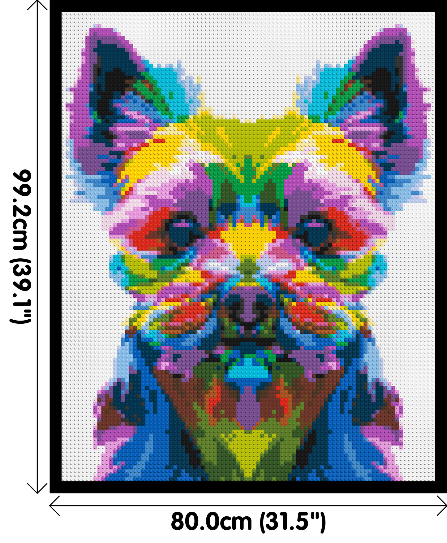 Yorkshire Terrier Colourful Pop Art - Brick Art Mosaic Kit 4x5 large