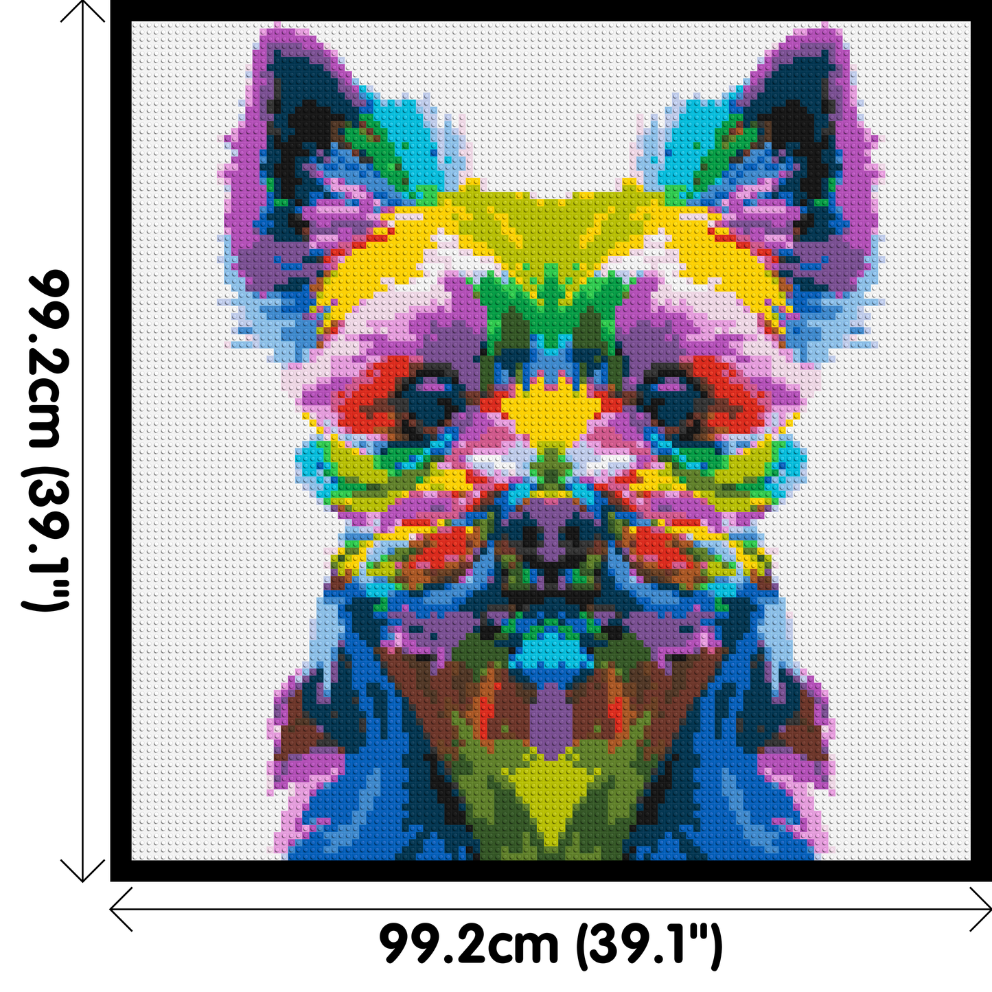 Yorkshire Terrier Colourful Pop Art - Brick Art Mosaic Kit 5x5 large