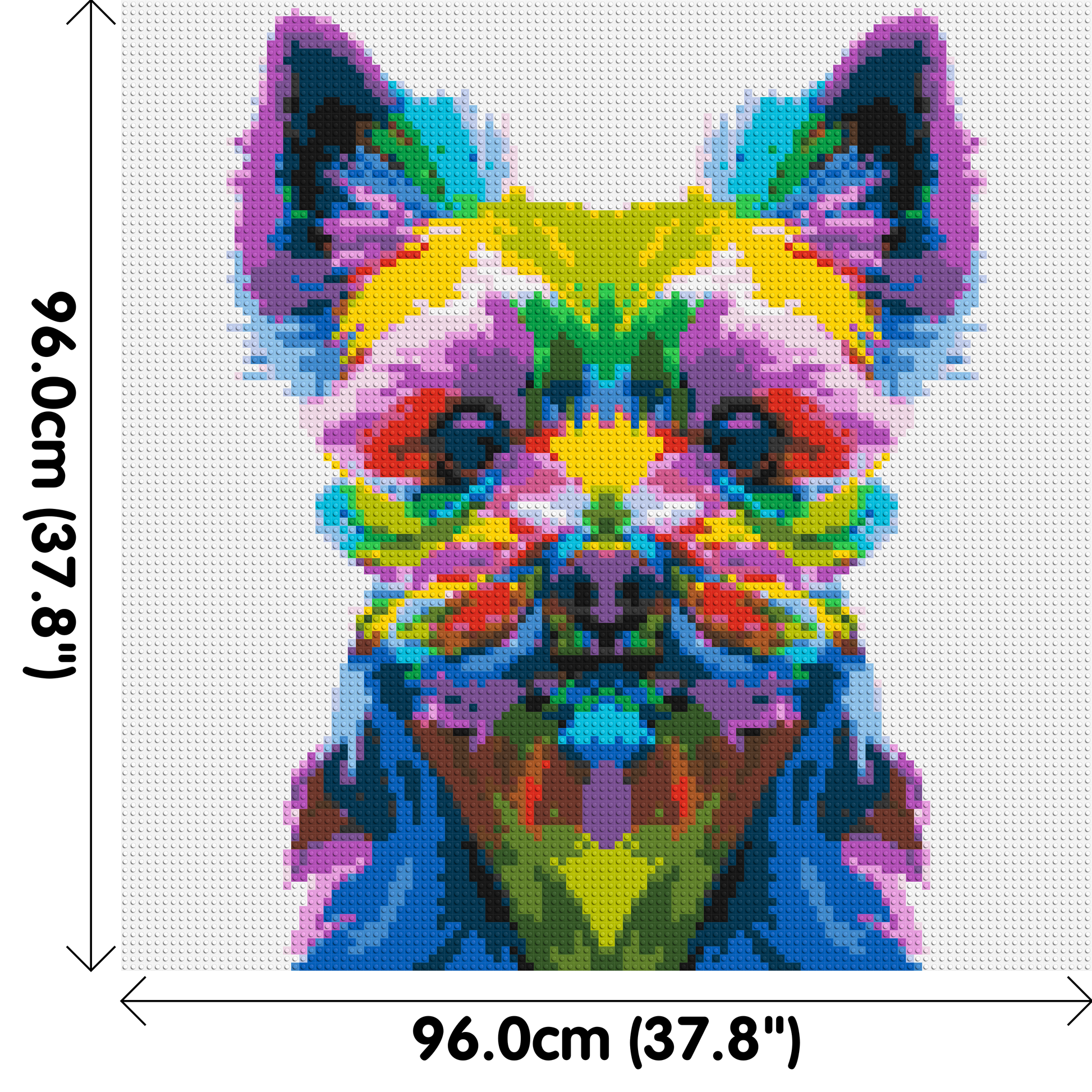 Yorkshire Terrier Colourful Pop Art - Brick Art Mosaic Kit 5x5 dimensions