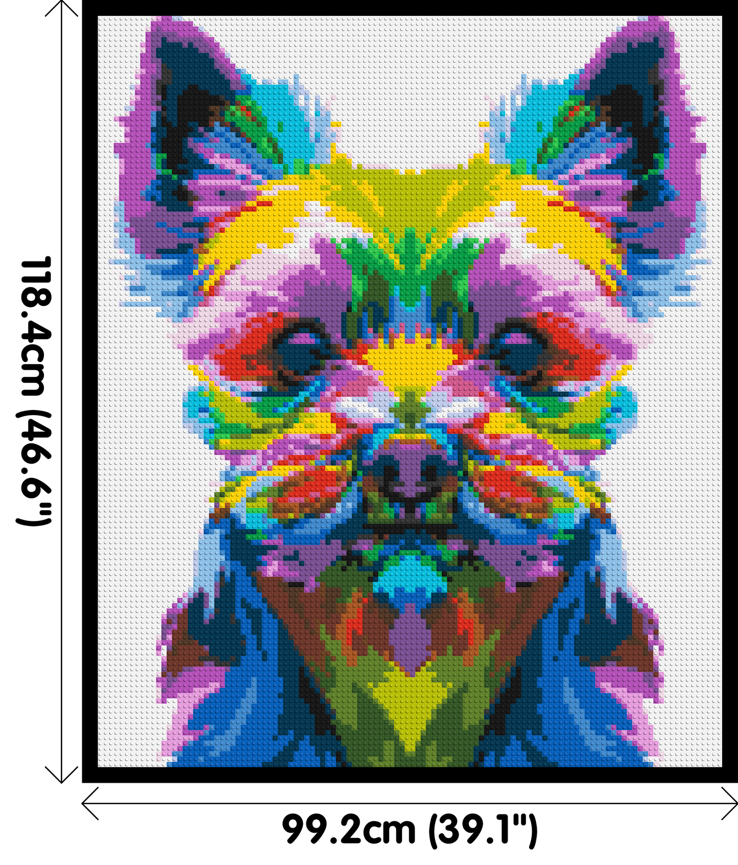 Yorkshire Terrier Colourful Pop Art - Brick Art Mosaic Kit 5x6 large