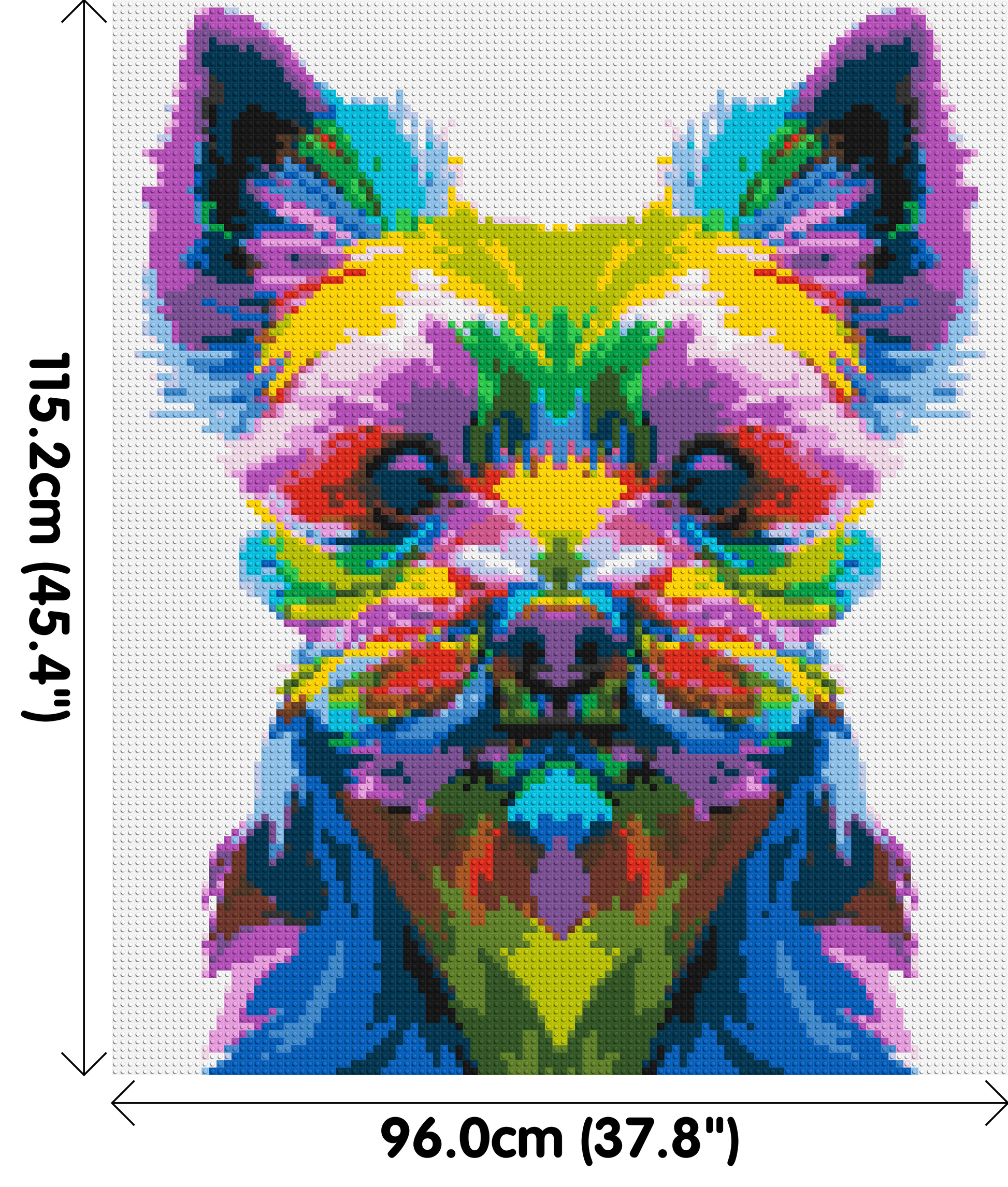 Yorkshire Terrier Colourful Pop Art - Brick Art Mosaic Kit 5x6 dimensions