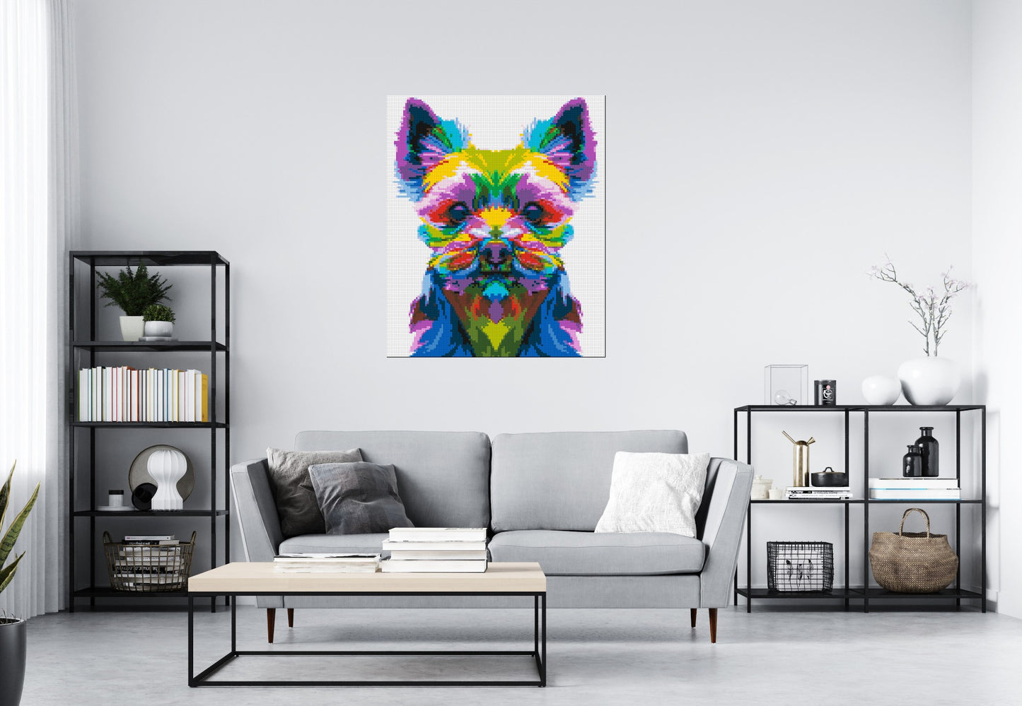 Yorkshire Terrier Colourful Pop Art - Brick Art Mosaic Kit 5x6 large