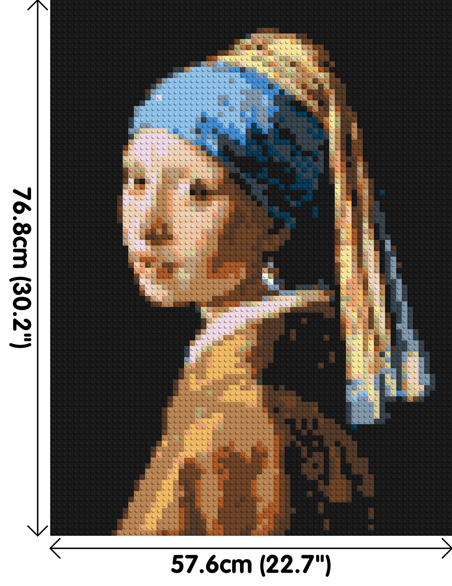 Girl with a Pearl Earring by Johannes Vermeer - Brick Art Mosaic Kit 3x4 large