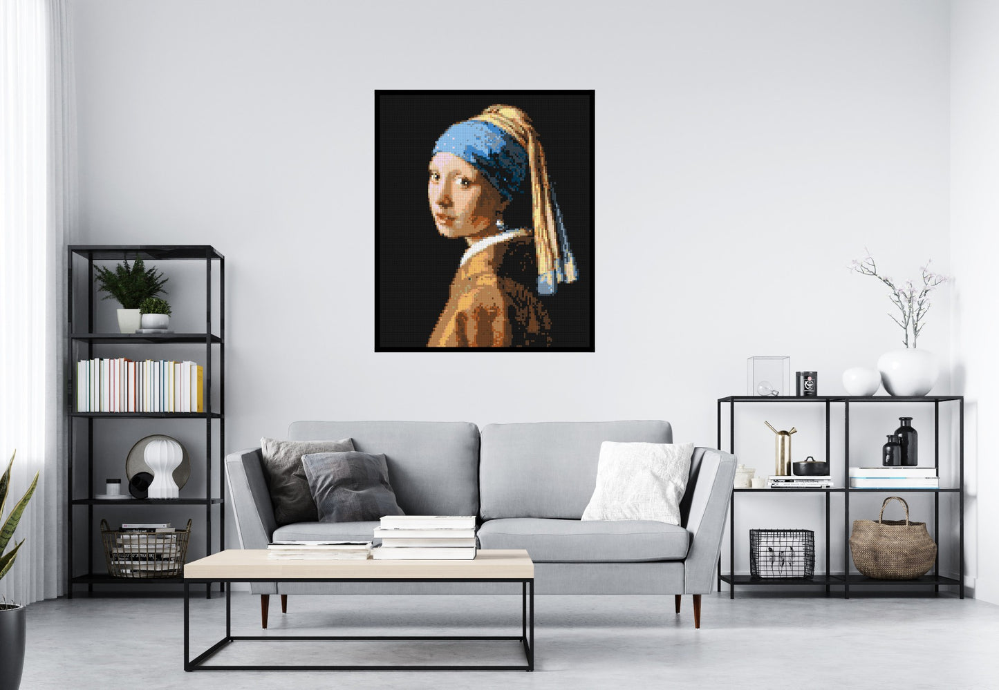 Girl with a Pearl Earring by Johannes Vermeer - Brick Art Mosaic Kit 5x6 large