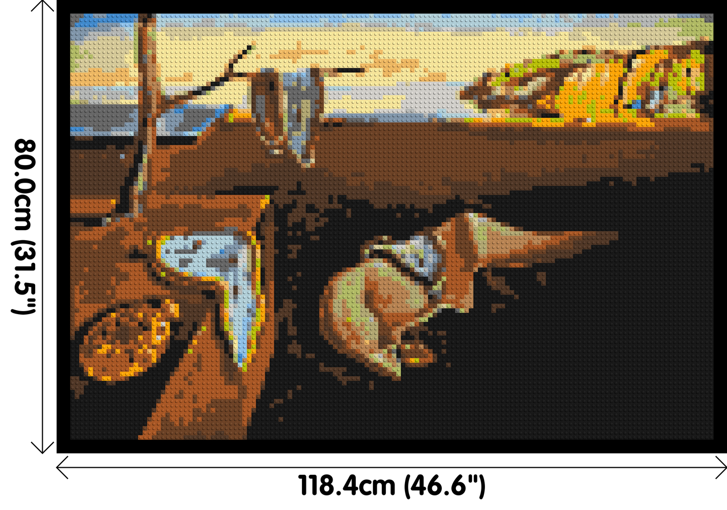 The Persistence of Memory by Salvador Dali - Brick Art Mosaic Kit 6x4 large