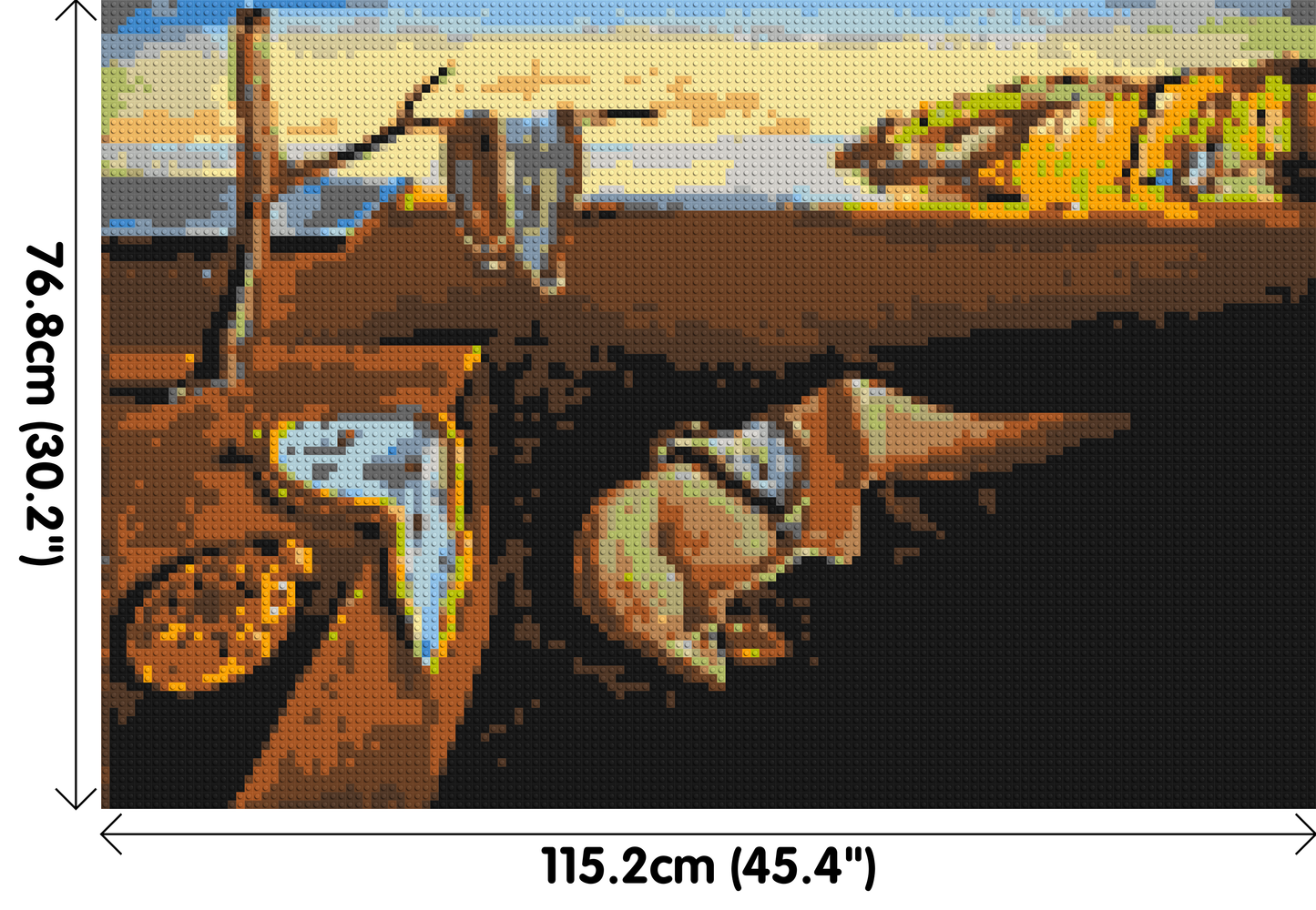 The Persistence of Memory by Salvador Dali - Brick Art Mosaic Kit 6x4 large