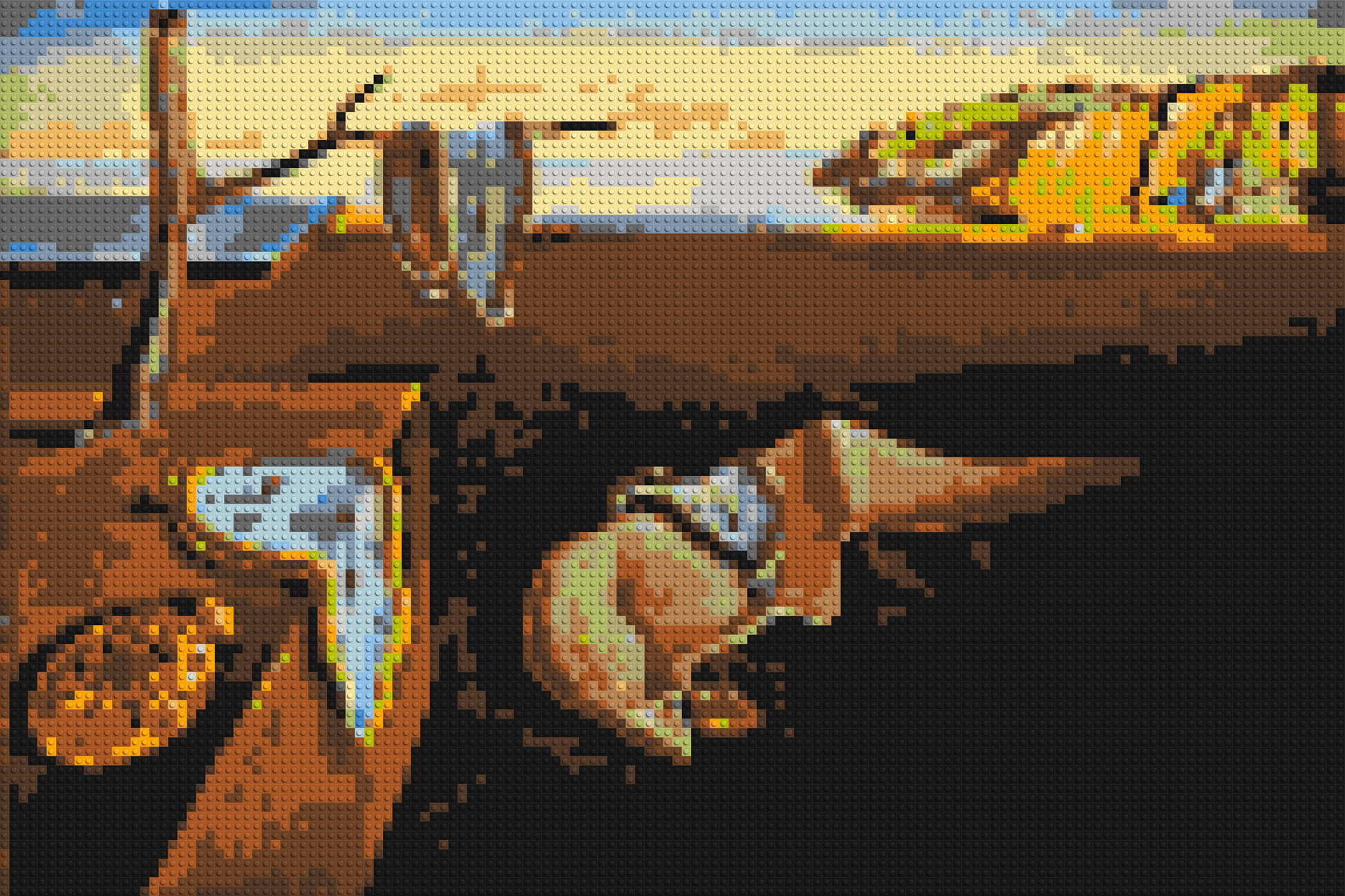 The Persistence of Memory by Salvador Dali - Brick Art Mosaic Kit 6x4 large