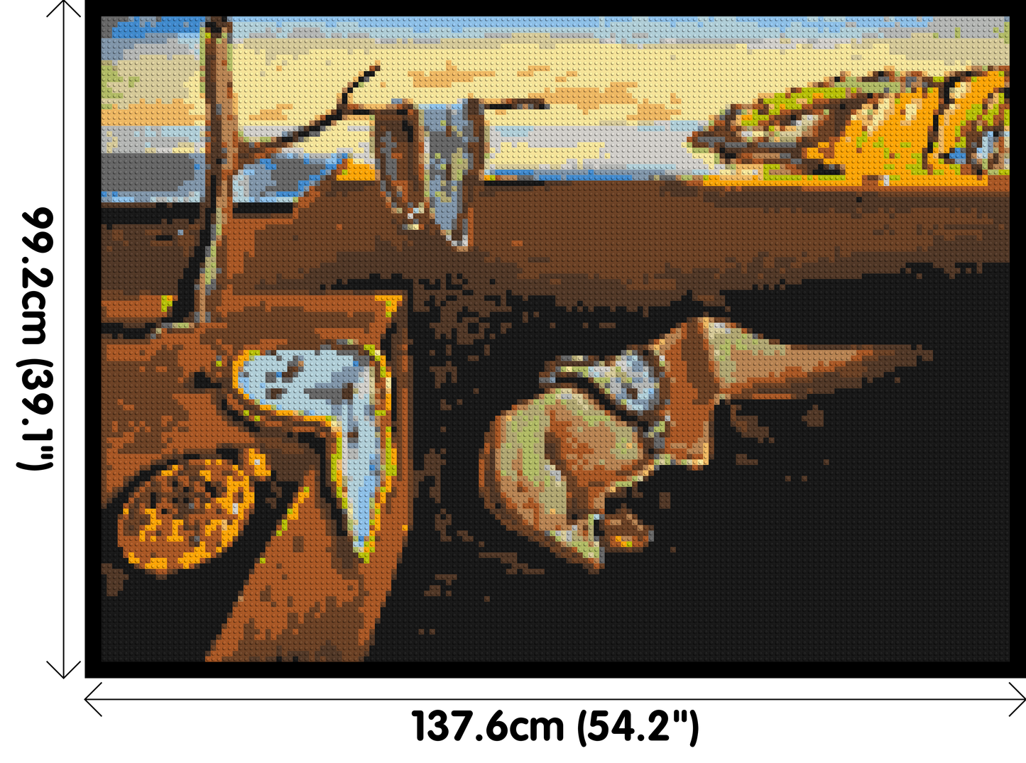 The Persistence of Memory by Salvador Dali - Brick Art Mosaic Kit 7x5 large