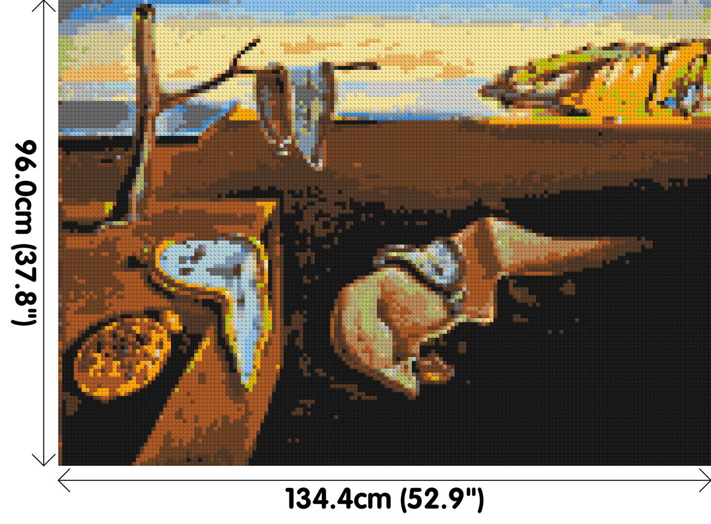 The Persistence of Memory by Salvador Dali - Brick Art Mosaic Kit 7x5 large