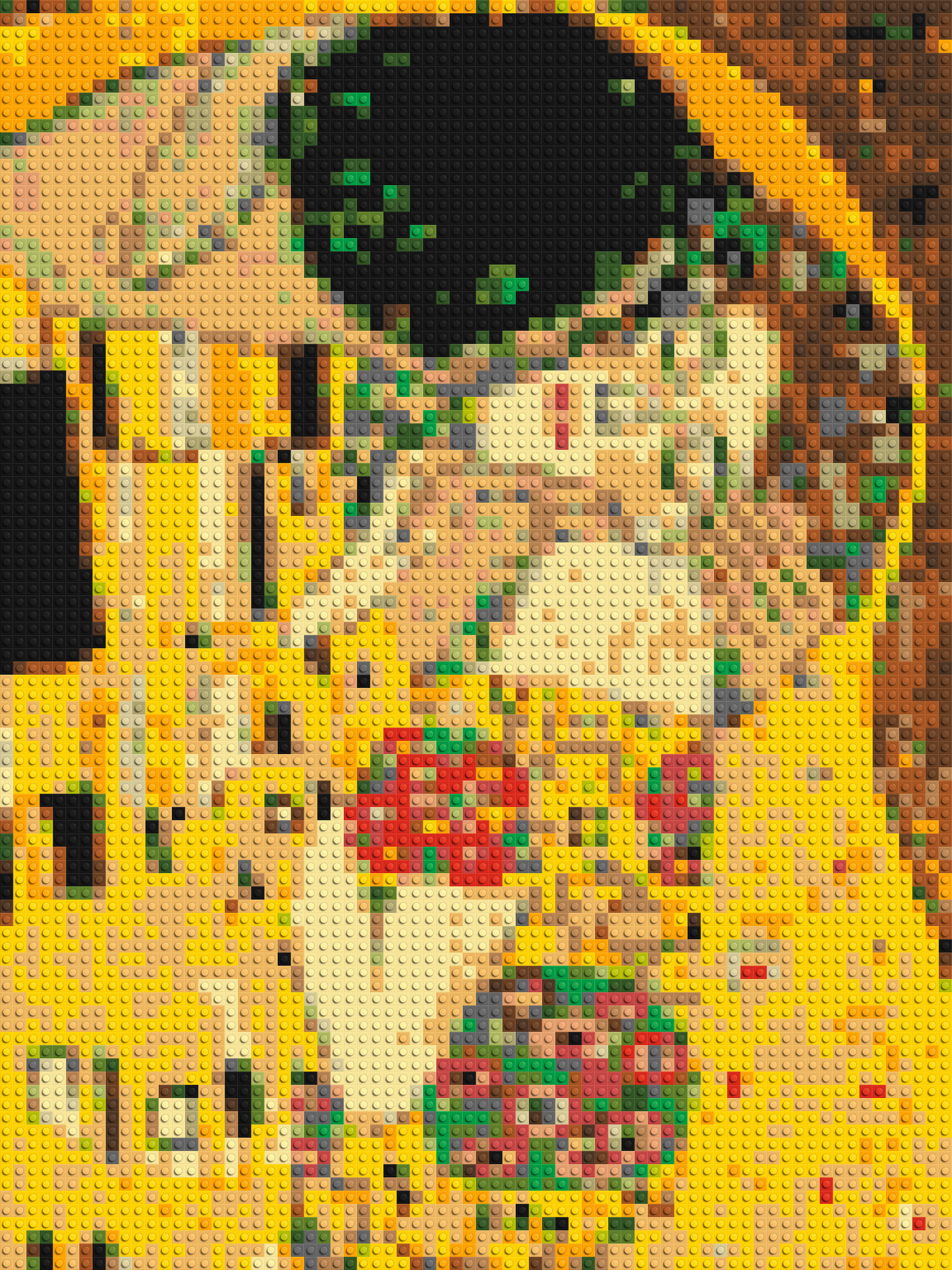 The Kiss by Gustav Klimt - Brick Art Mosaic Kit 3x4 large