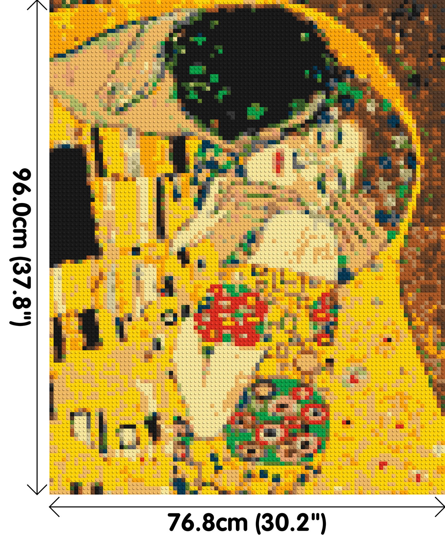 The Kiss by Gustav Klimt - Brick Art Mosaic Kit 4x5 large