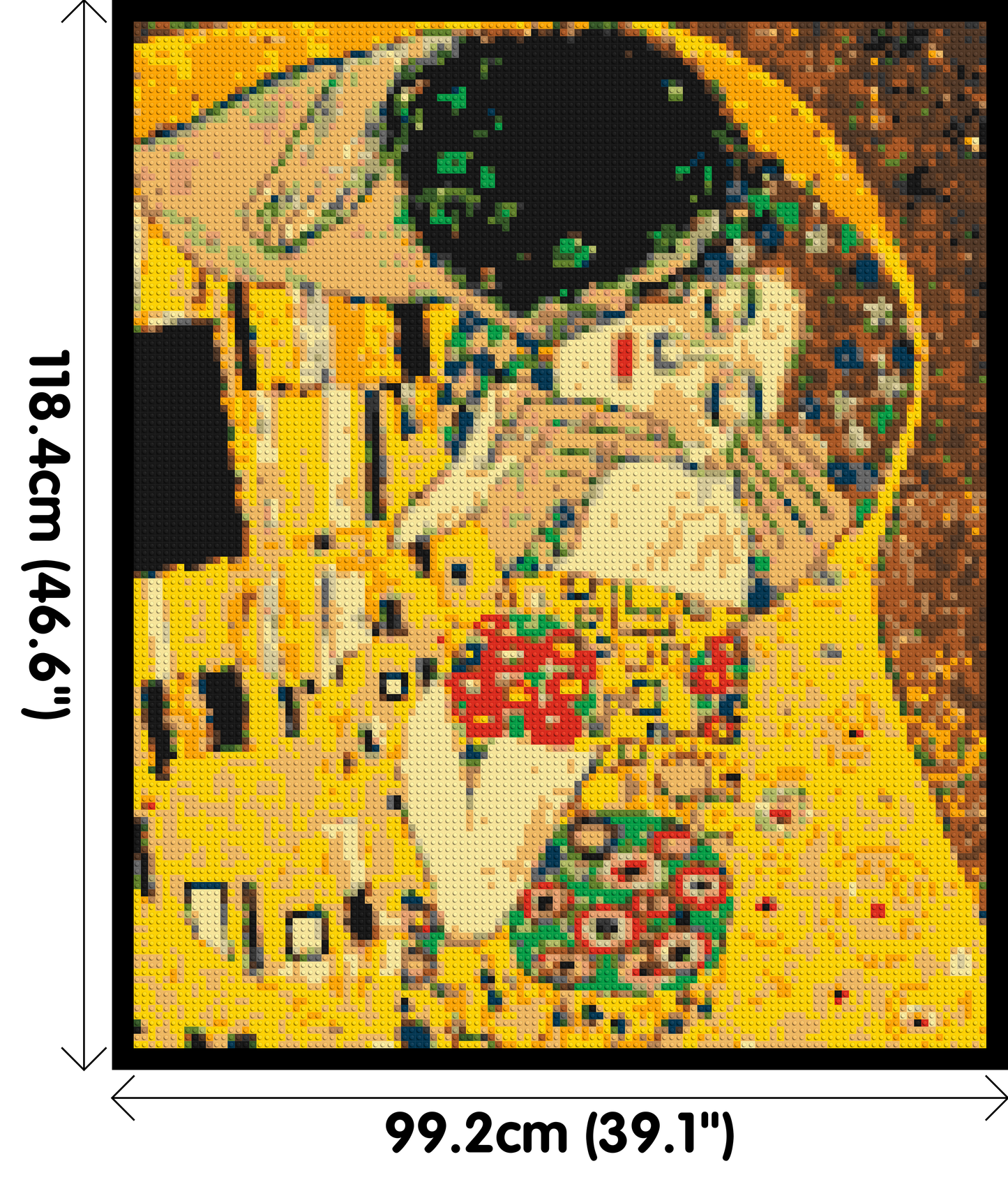 The Kiss by Gustav Klimt - Brick Art Mosaic Kit 5x6 large