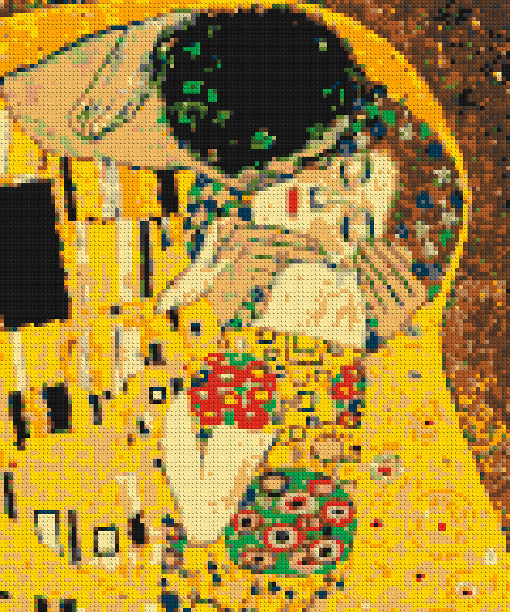 The Kiss by Gustav Klimt - Brick Art Mosaic Kit 5x6 large