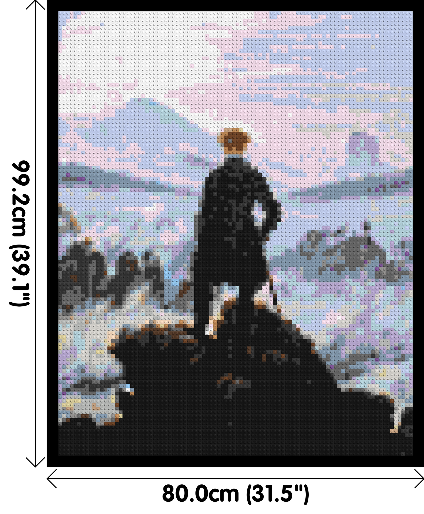 Wanderer Above the Sea of Fog by Caspar D. Friedrich  - Brick Art Mosaic Kit 4x5 large