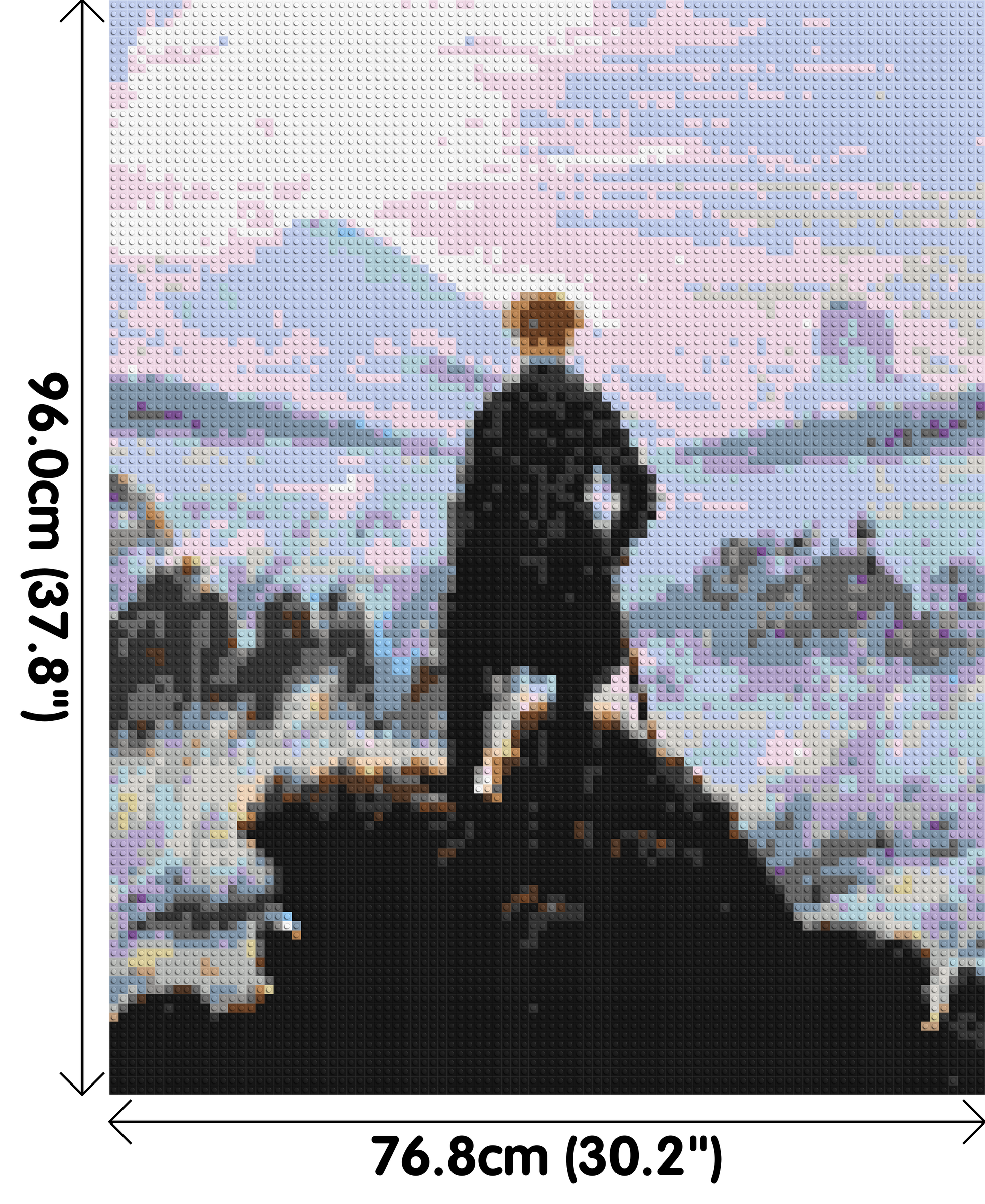 Wanderer Above the Sea of Fog by Caspar D. Friedrich  - Brick Art Mosaic Kit 4x5 dimensions