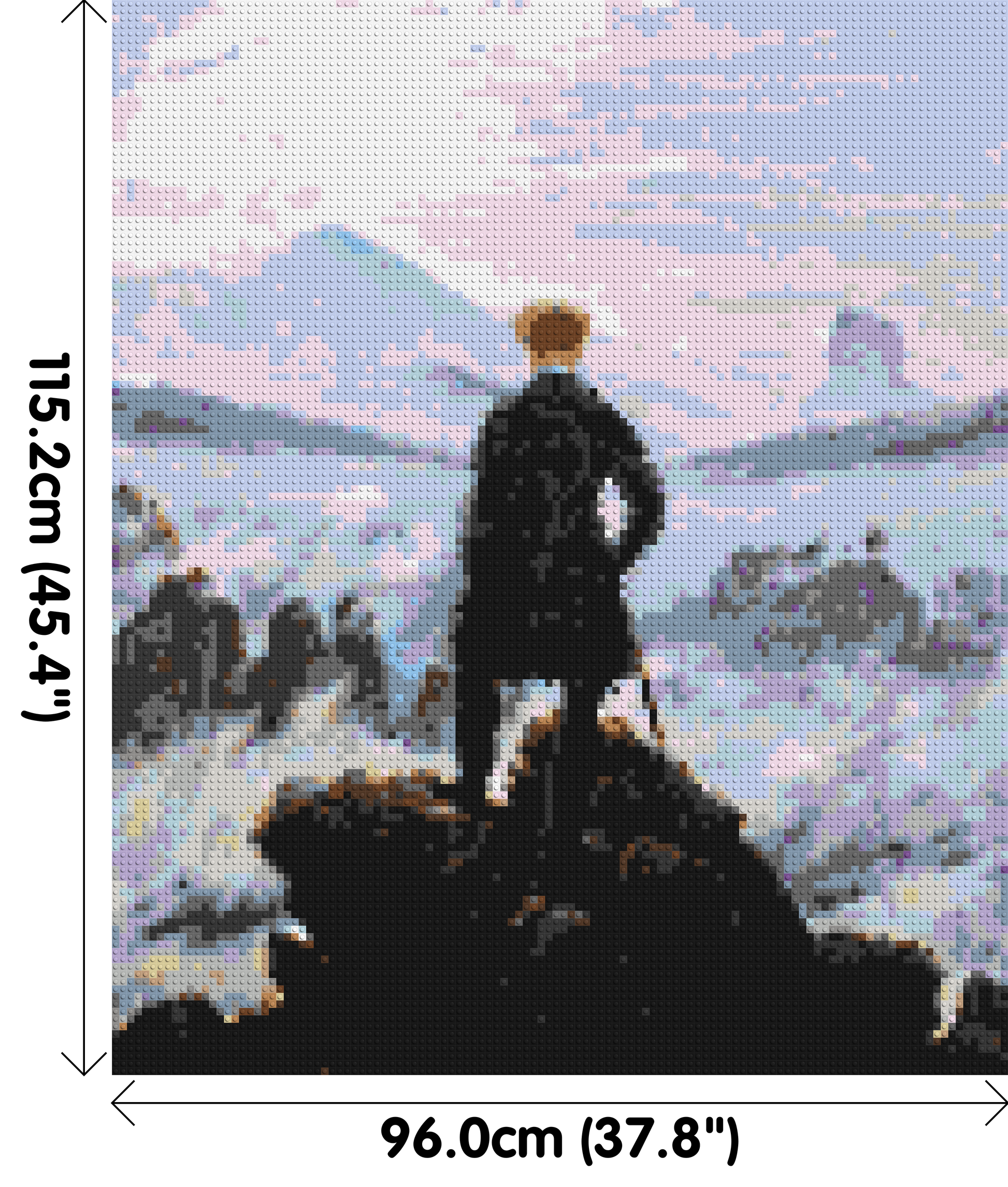 Wanderer Above the Sea of Fog by Caspar D. Friedrich  - Brick Art Mosaic Kit 5x6 dimensions