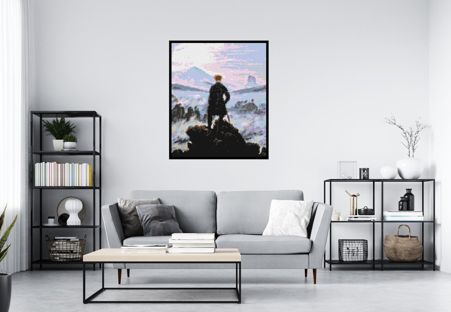 Wanderer Above the Sea of Fog by Caspar D. Friedrich  - Brick Art Mosaic Kit 5x6 large