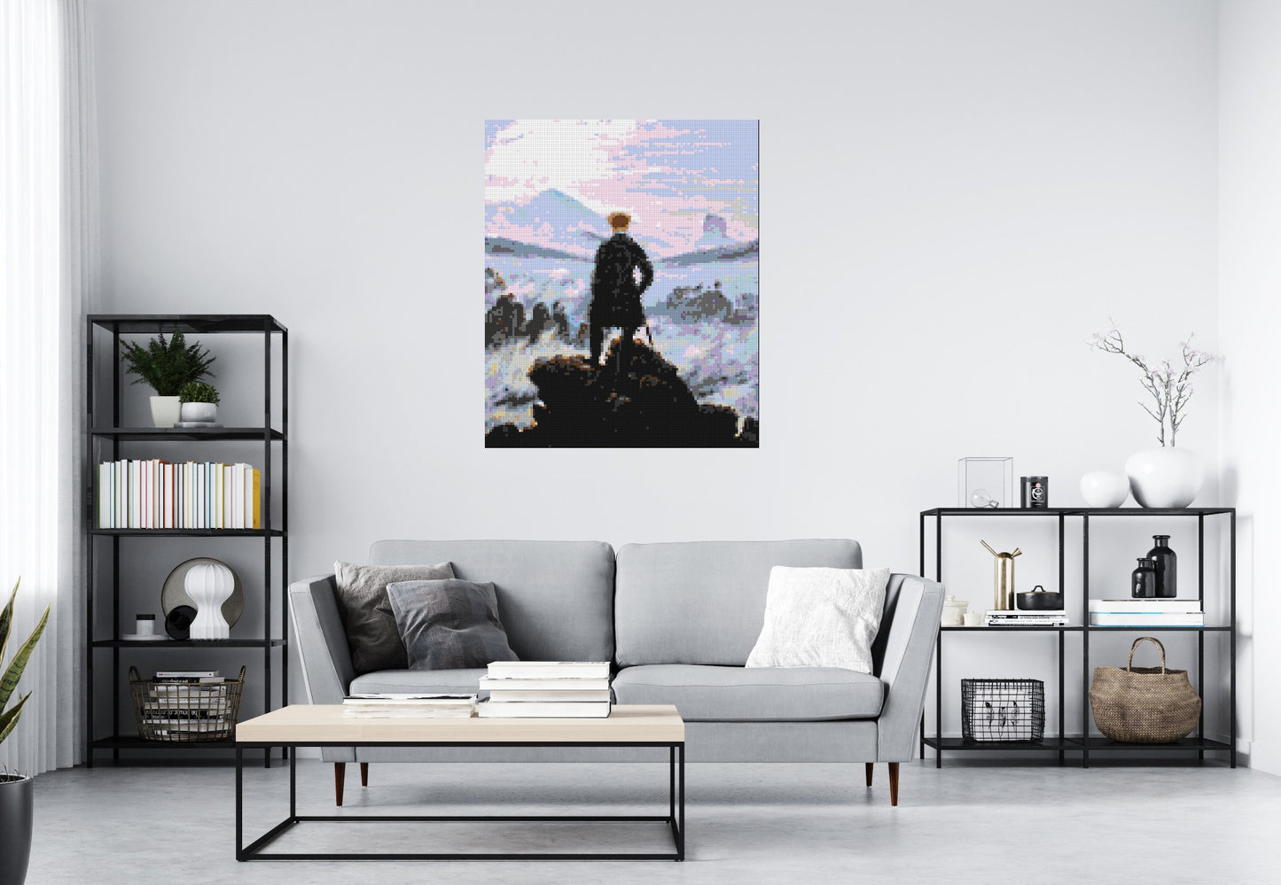 Wanderer Above the Sea of Fog by Caspar D. Friedrich  - Brick Art Mosaic Kit 5x6 large