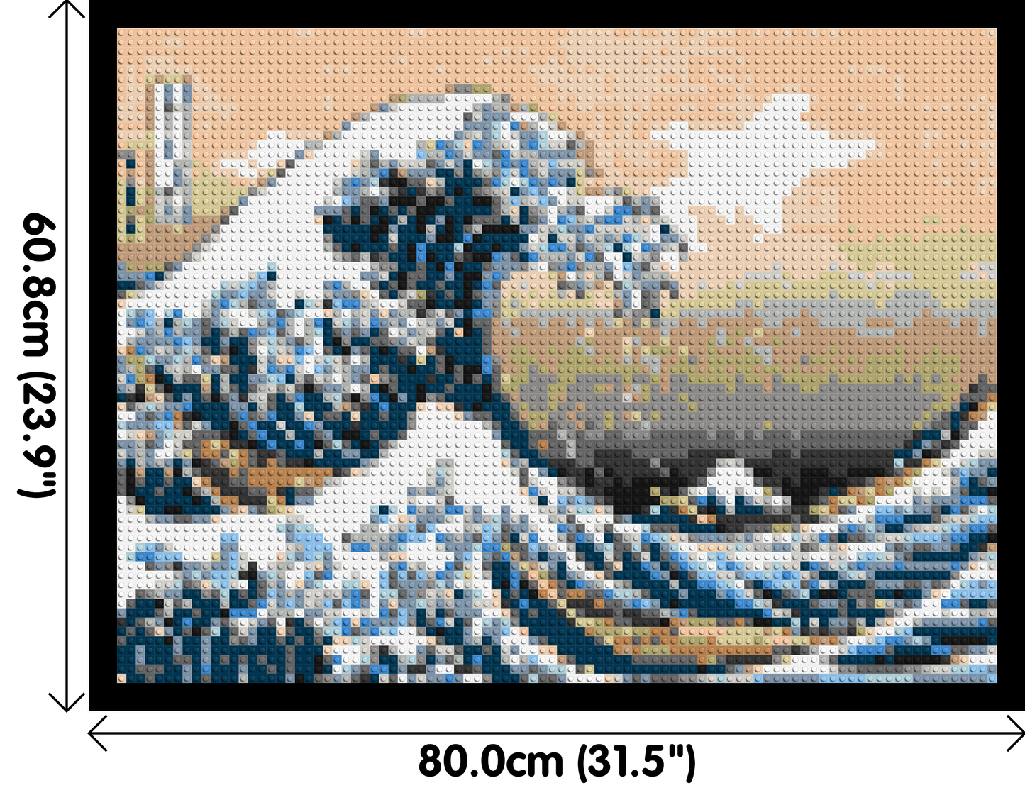 The Great Wave Off Kanagawa by Katsushika Hokusai  - Brick Art Mosaic Kit 4x3 large