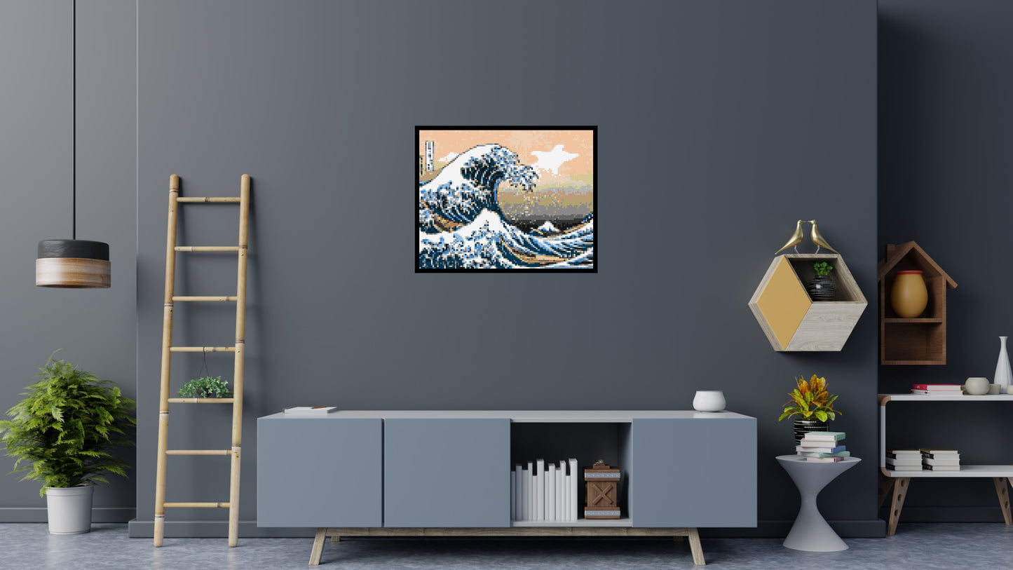 The Great Wave Off Kanagawa by Katsushika Hokusai  - Brick Art Mosaic Kit 5x4 large