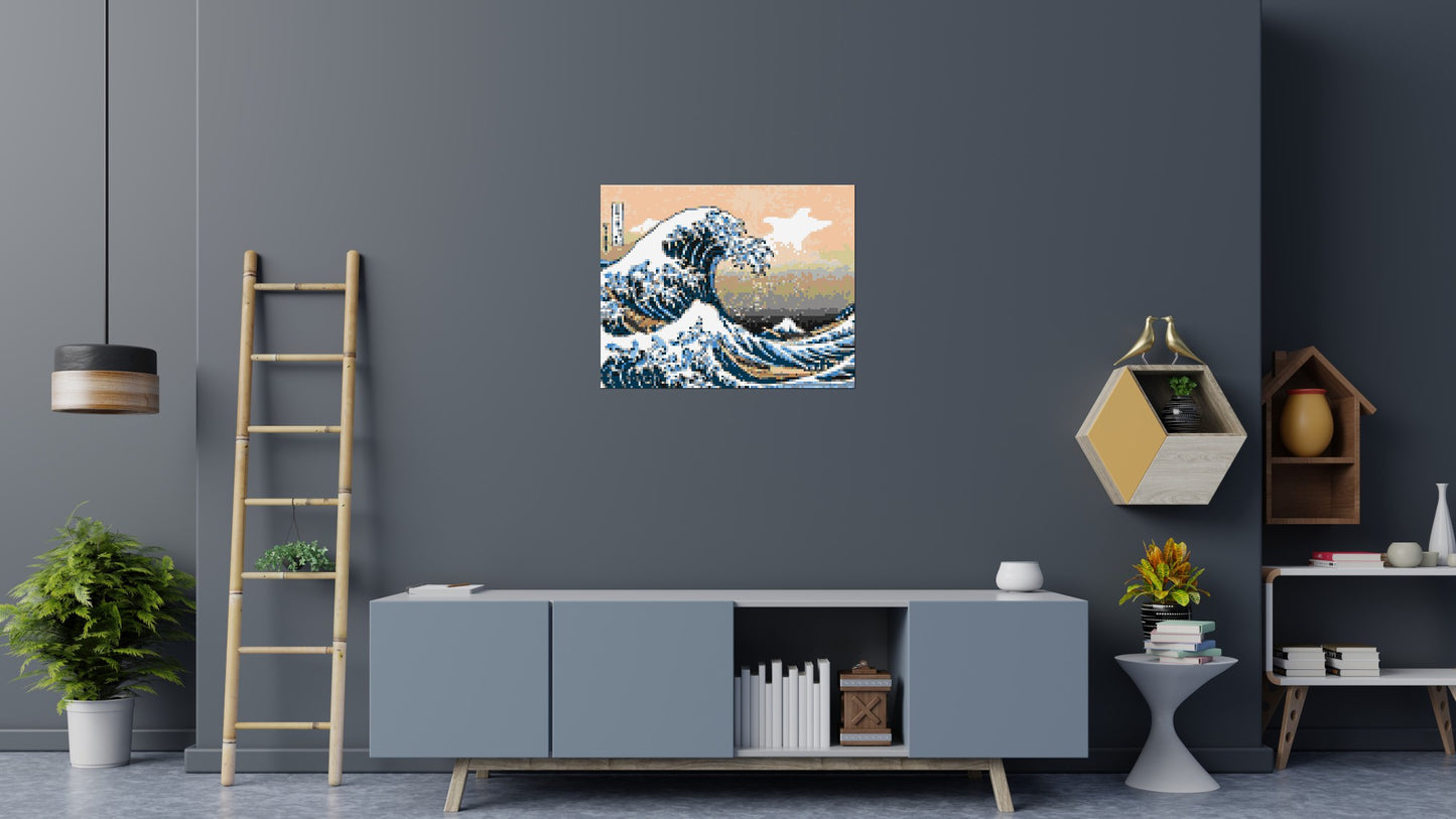 The Great Wave Off Kanagawa by Katsushika Hokusai  - Brick Art Mosaic Kit 5x4 large