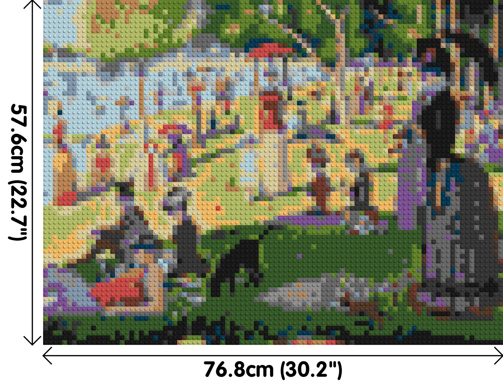 A Sunday Afternoon on the Island of La Grande Jatte By Georges Seurat - Brick Art Mosaic Kit 4x3 dimensions