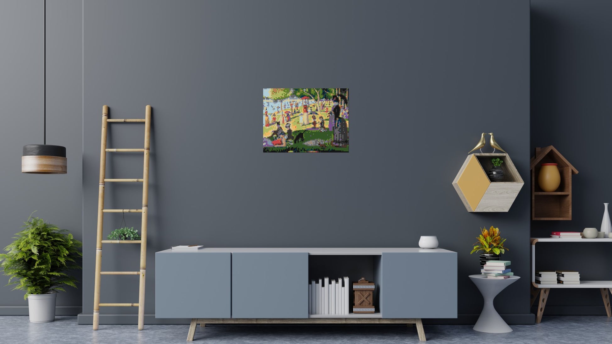 A Sunday Afternoon on the Island of La Grande Jatte By Georges Seurat - Brick Art Mosaic Kit 4x3 scene