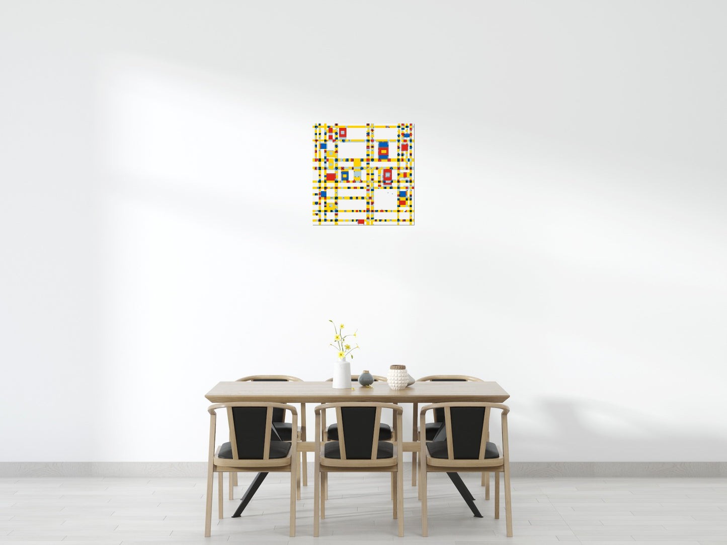 Broadway Boogie Woogie by Piet Mondrian - Brick Art Mosaic Kit 4x4 large