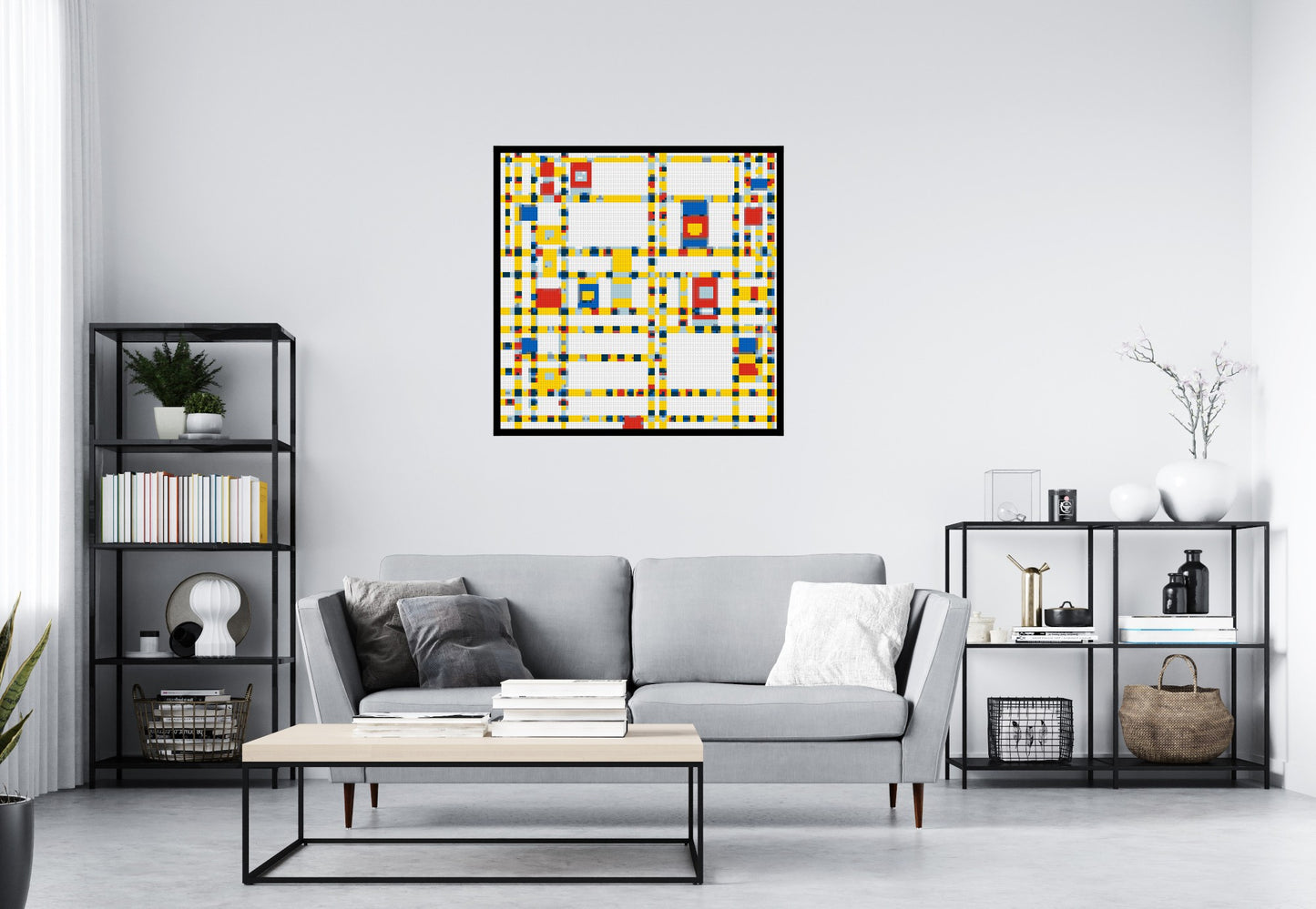 Broadway Boogie Woogie by Piet Mondrian - Brick Art Mosaic Kit 5x5 large