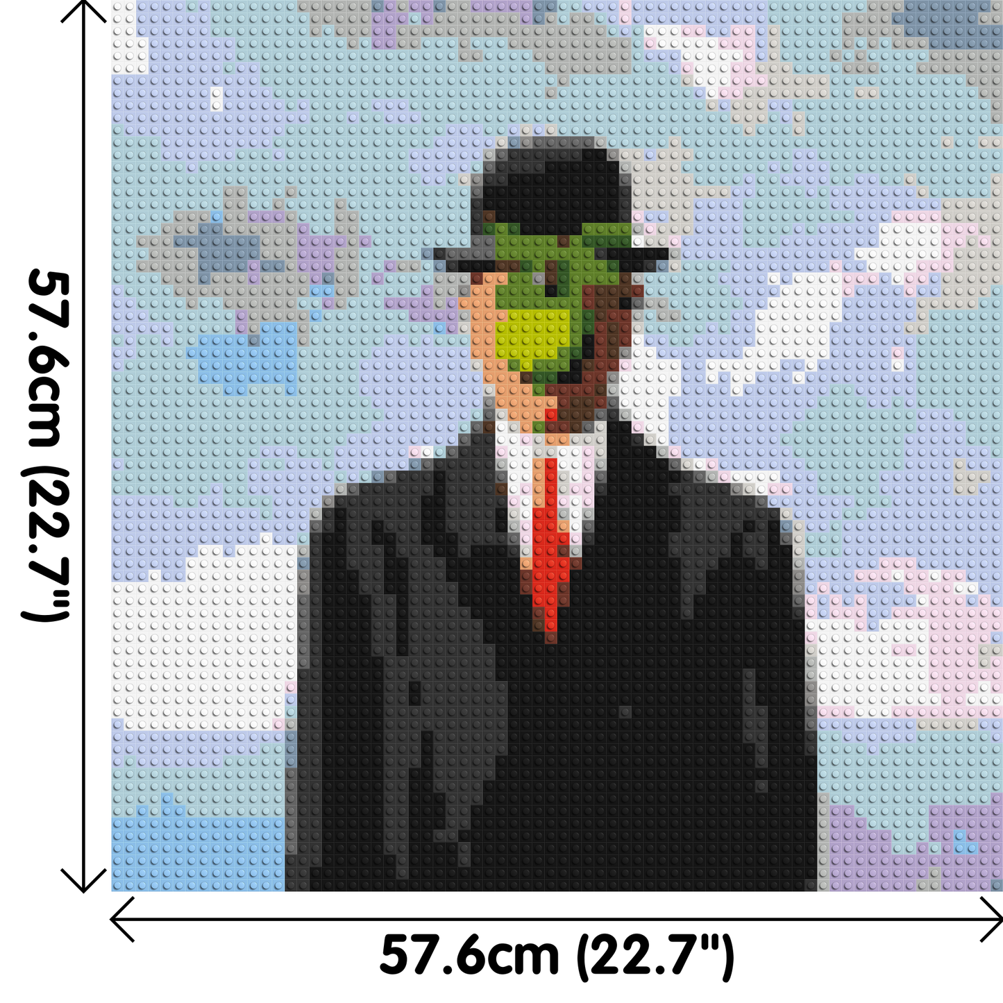 The Son of Man by René Magritte - Brick Art Mosaic Kit 3x3 large