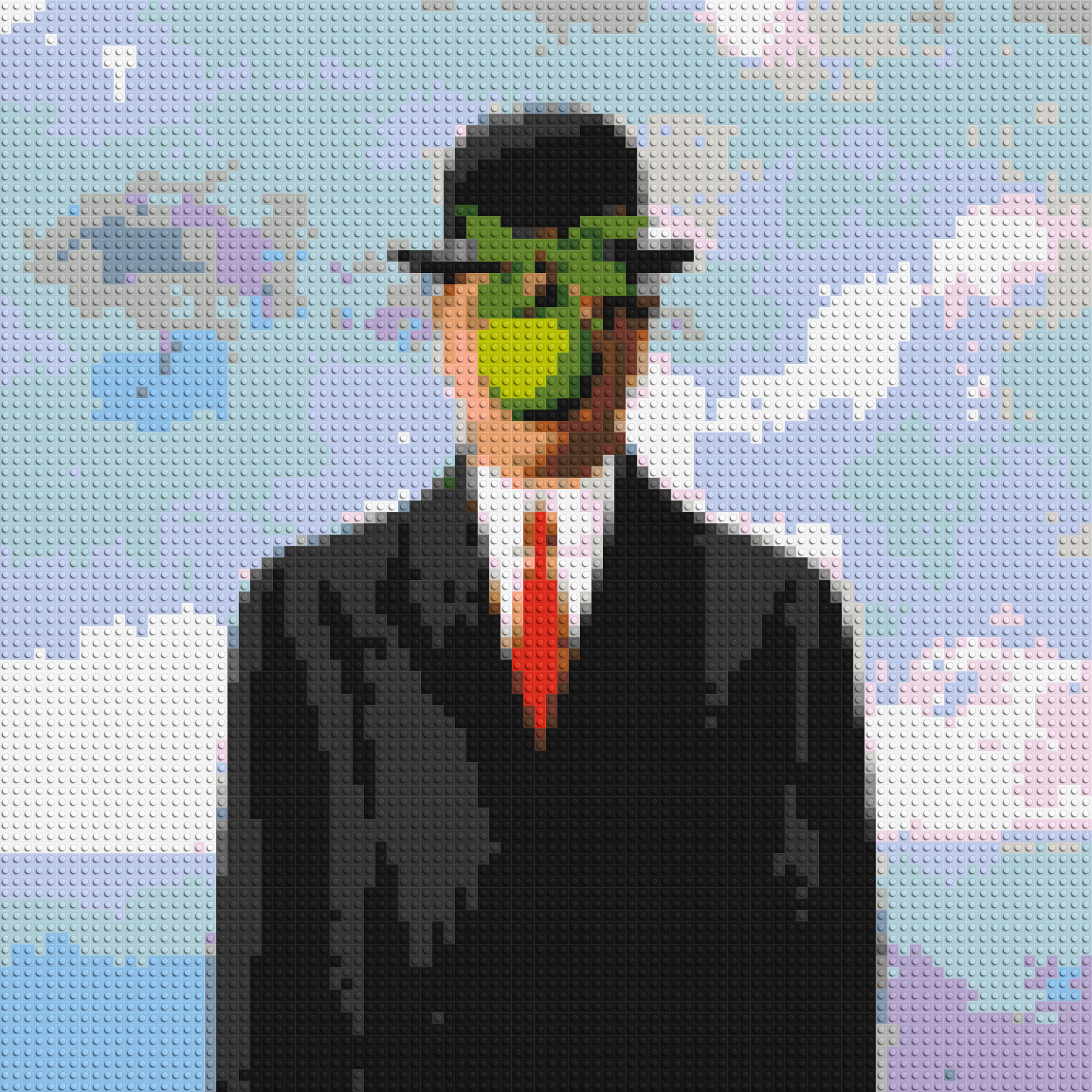 The Son of Man by René Magritte - Brick Art Mosaic Kit 4x4 large