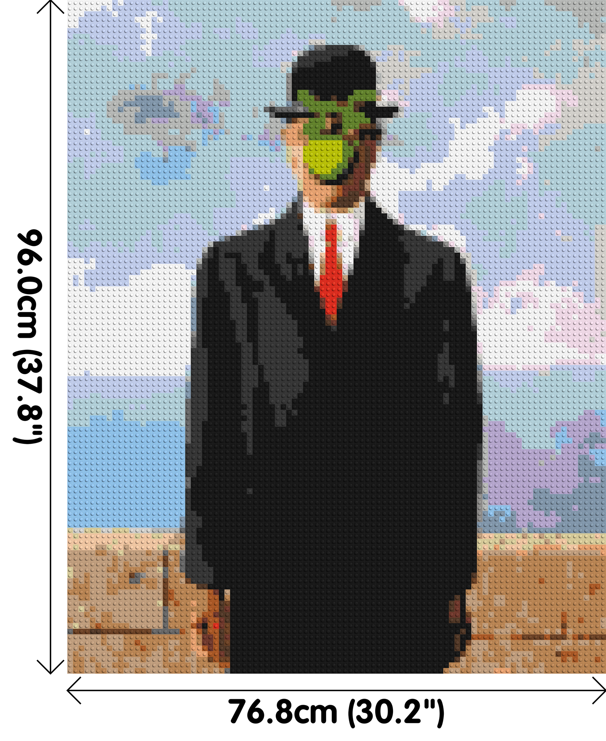 The Son of Man by René Magritte - Brick Art Mosaic Kit 4x5 dimensions