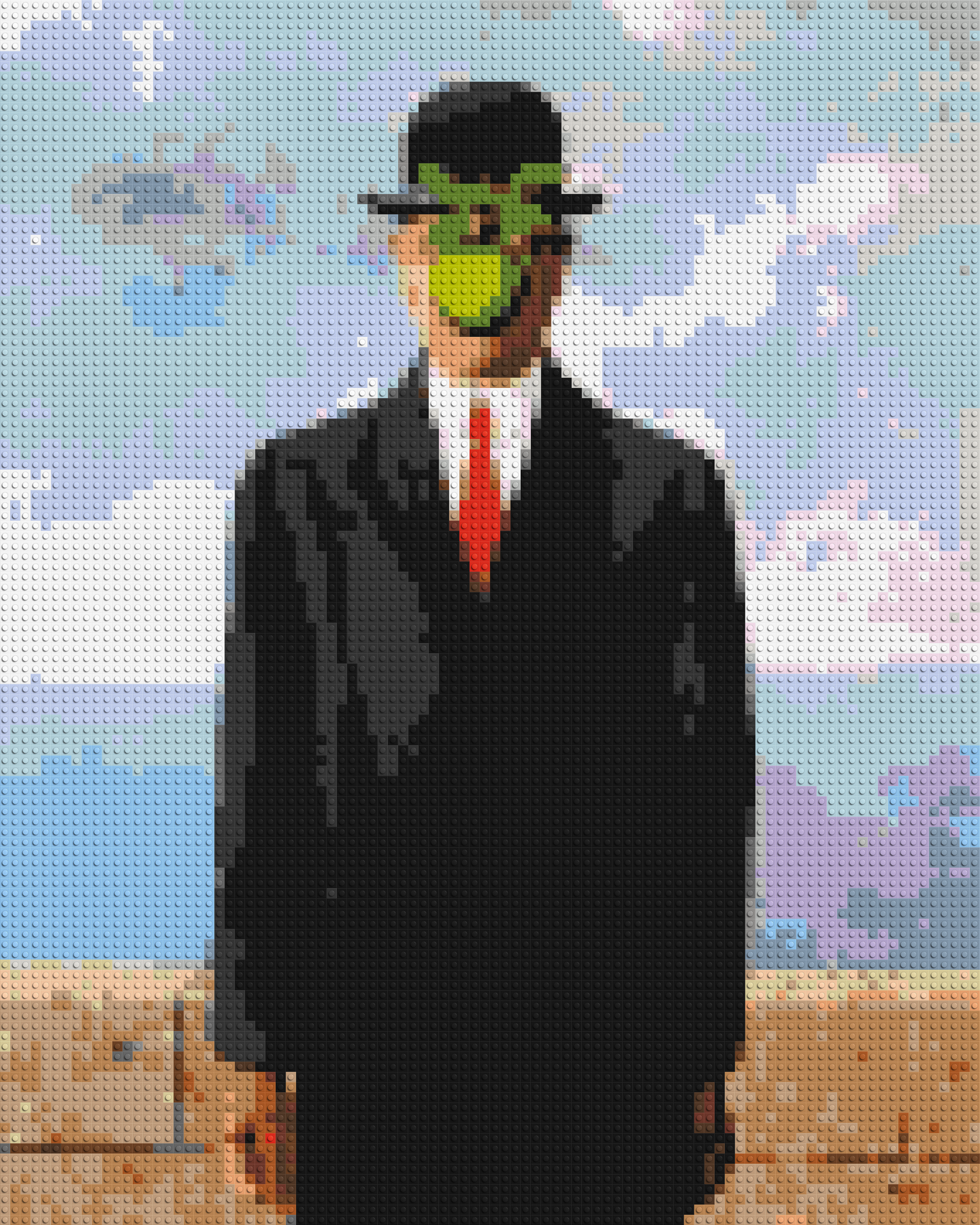 The Son of Man by René Magritte - Brick Art Mosaic Kit 4x5 large
