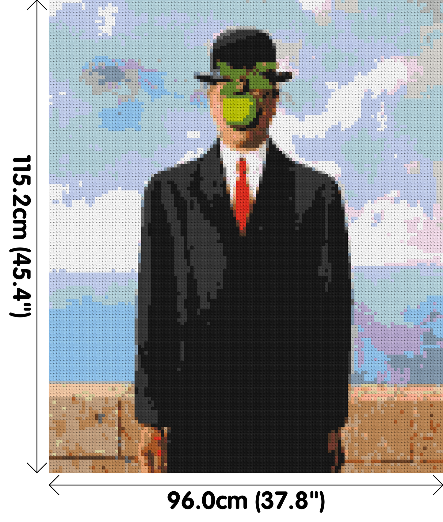 The Son of Man by René Magritte - Brick Art Mosaic Kit 5x6 large