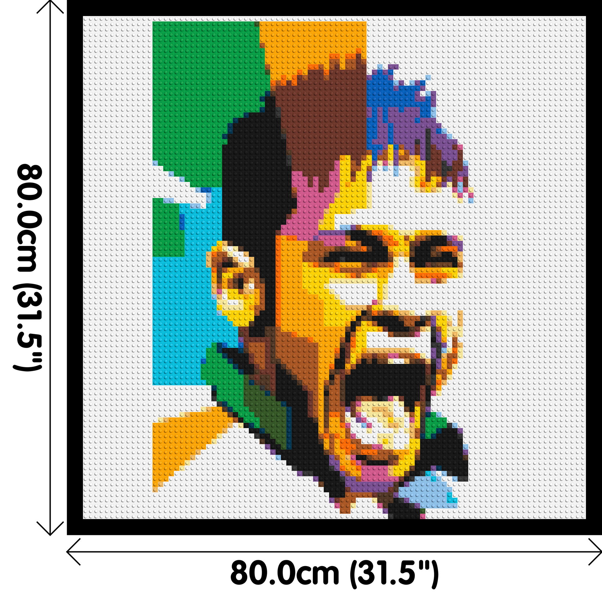 Neymar - Brick Art Mosaic Kit 4x4 dimensions with frame