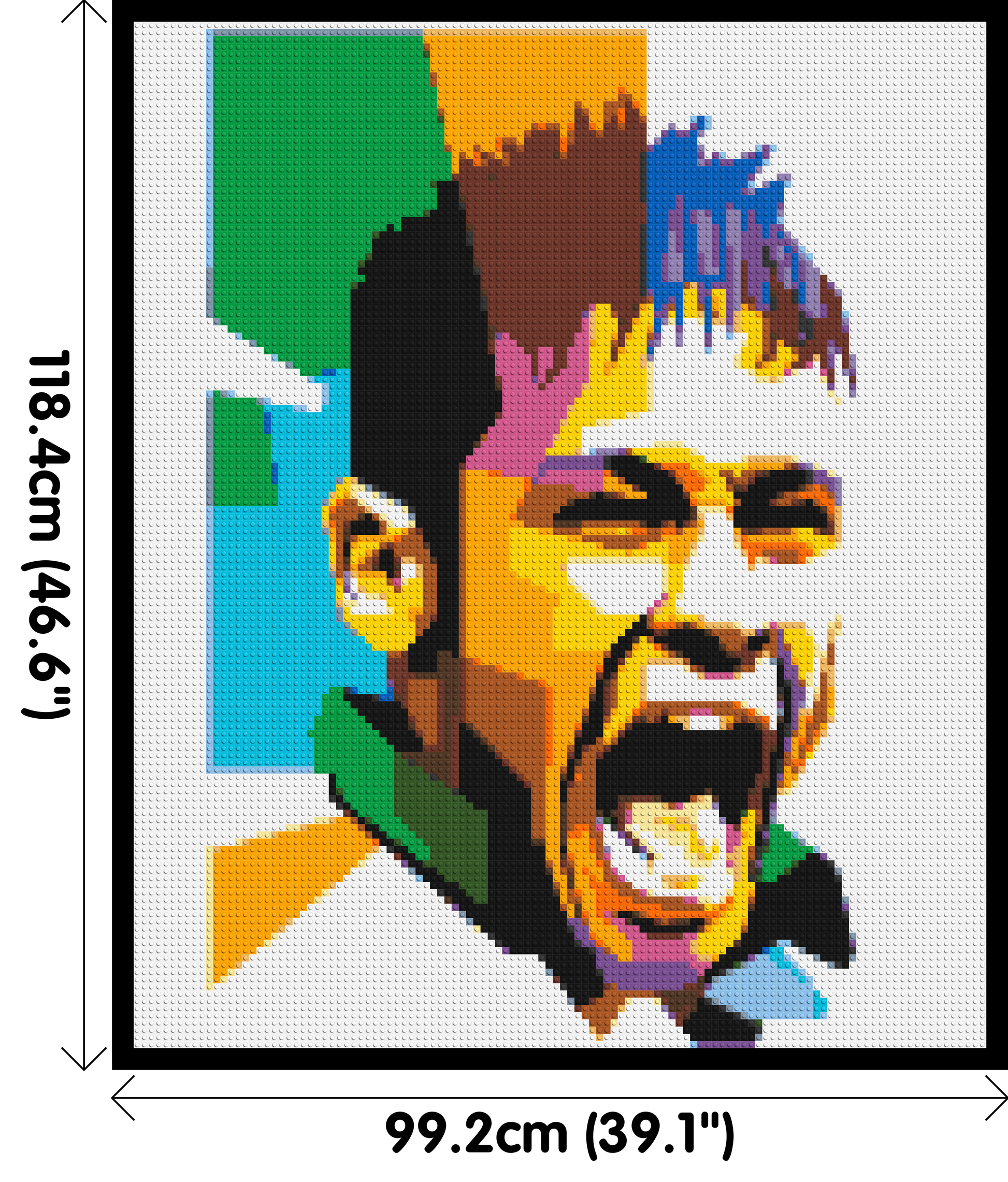 Neymar - Brick Art Mosaic Kit 5x6 dimensions with frame