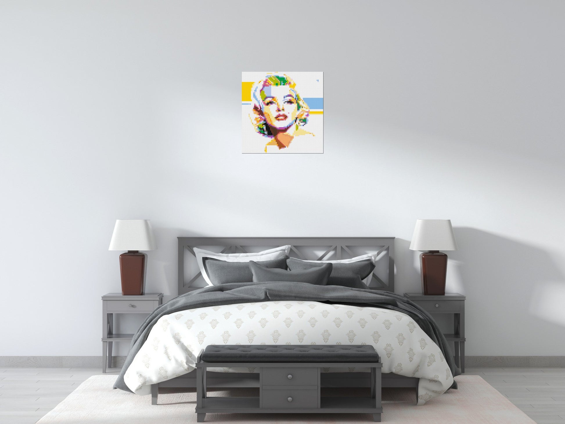 Marilyn Monroe - Brick Art Mosaic Kit 3x3 scene