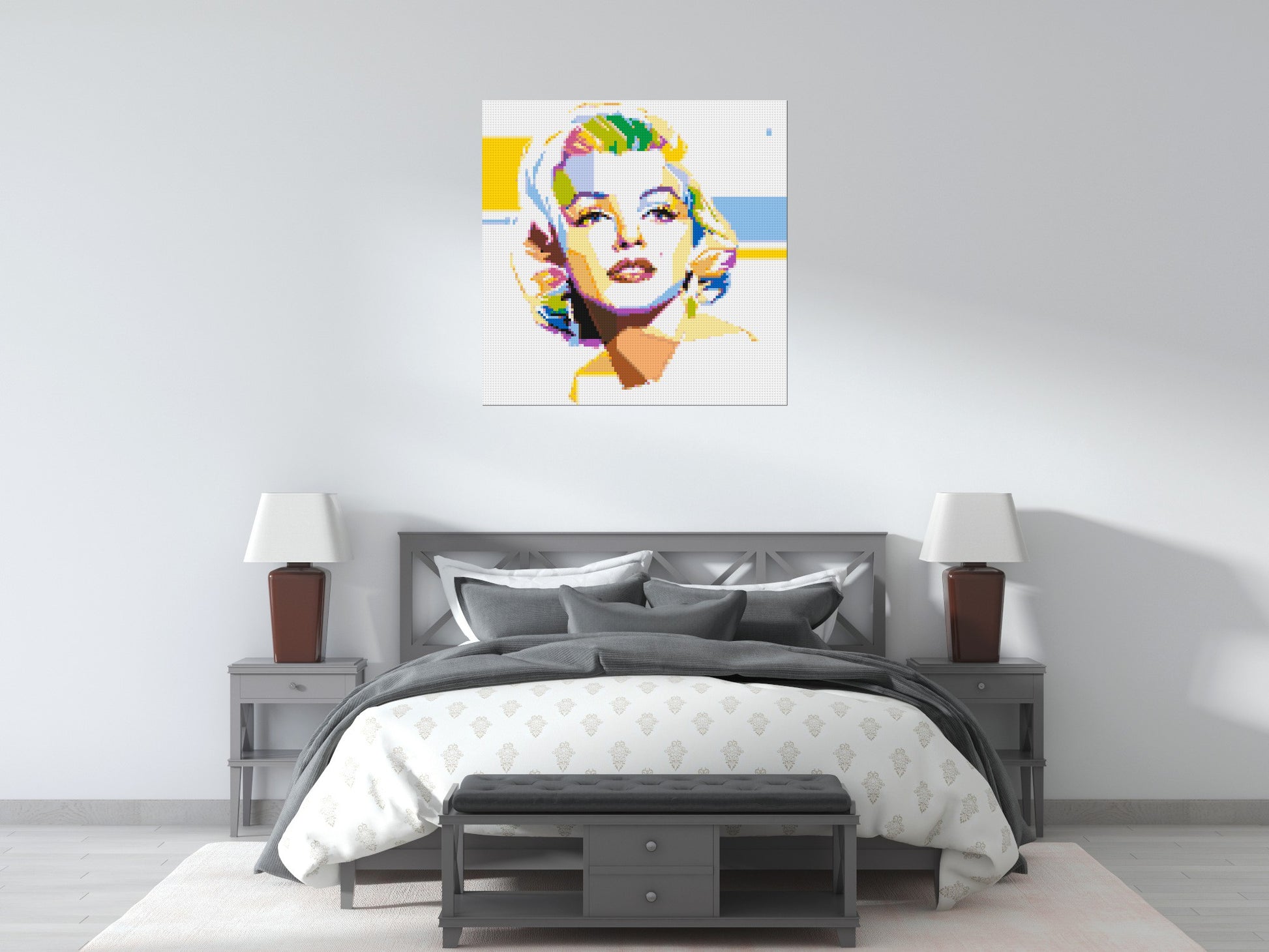 Marilyn Monroe - Brick Art Mosaic Kit 5x5 scene