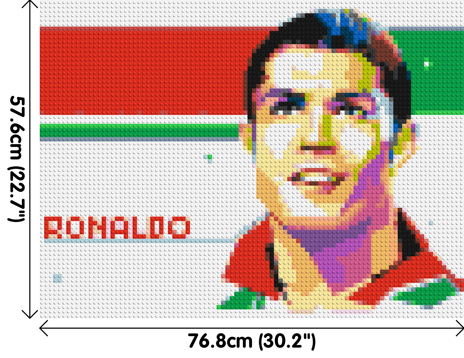 Ronaldo - Brick Art Mosaic Kit 4x3 dimensions