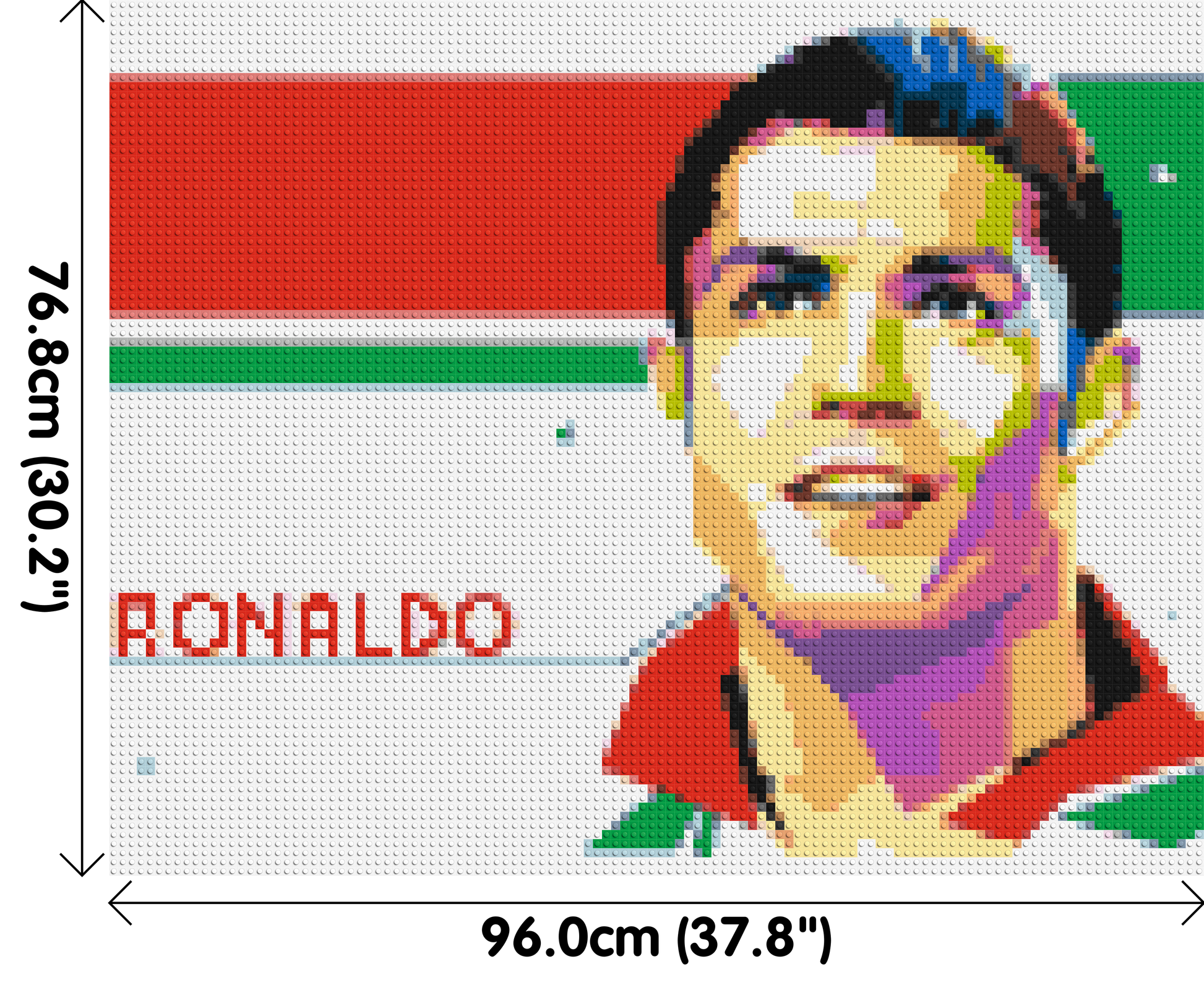 Ronaldo - Brick Art Mosaic Kit 5x4 dimensions