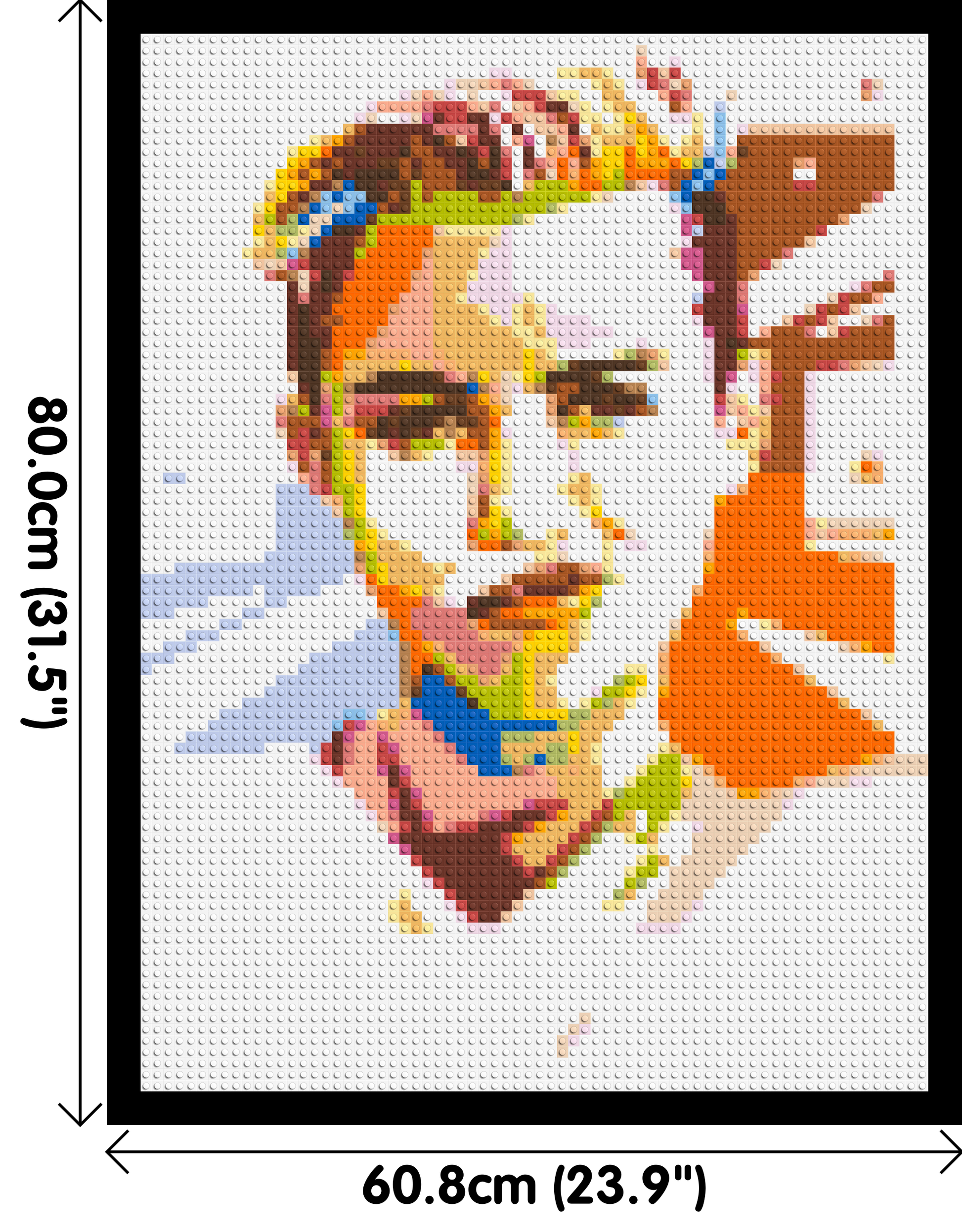 Miley Cyrus - Brick Art Mosaic Kit 3x4 dimensions with frame