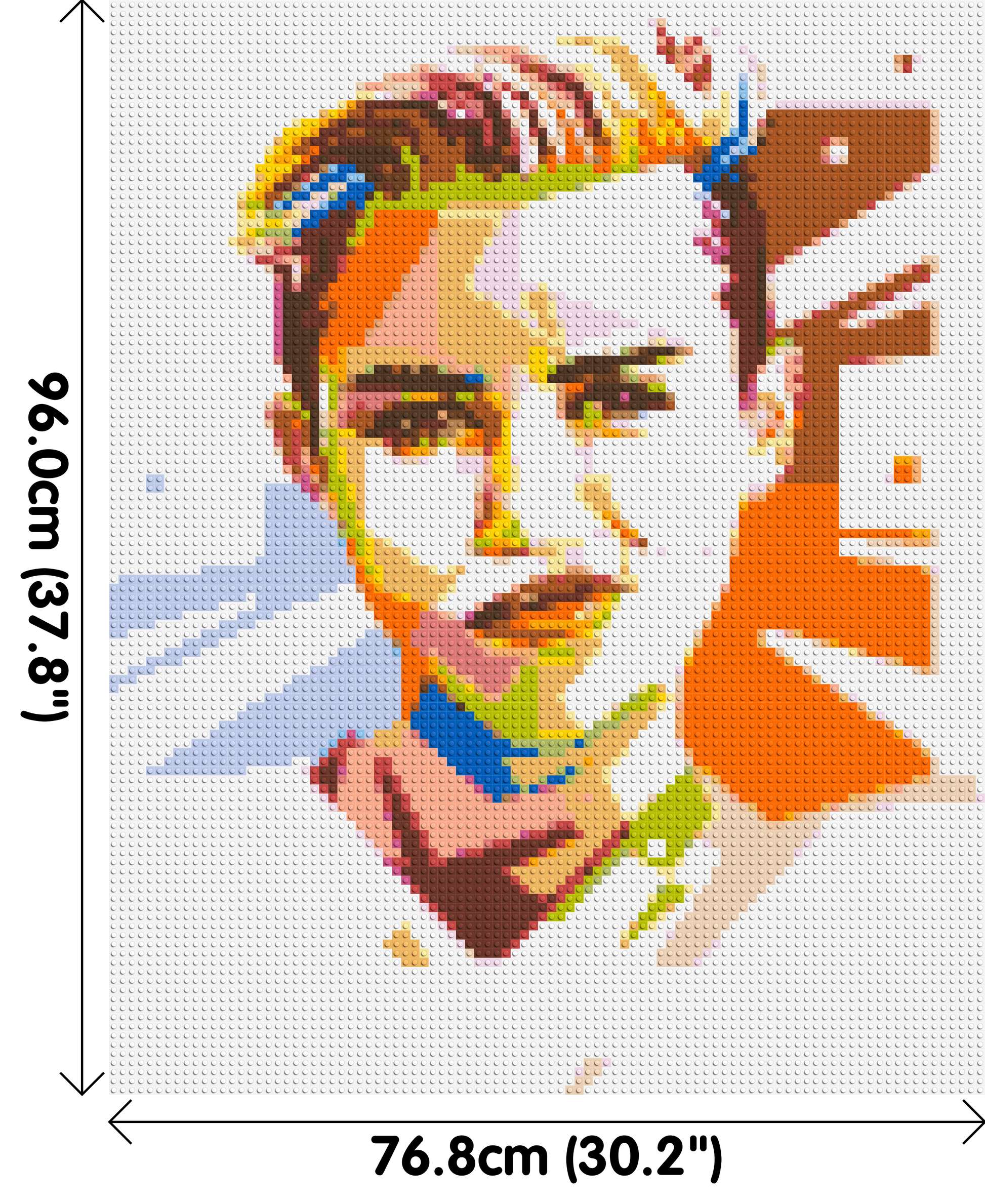 Miley Cyrus - Brick Art Mosaic Kit 4x5 dimensions