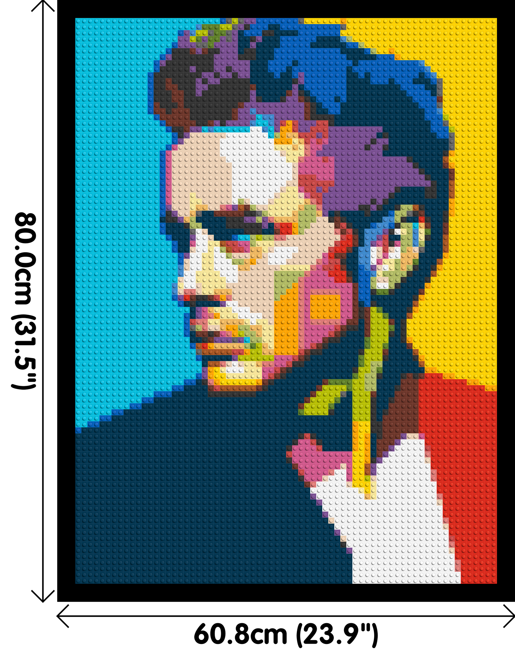 James Dean - Brick Art Mosaic Kit 3x4 dimensions with frame