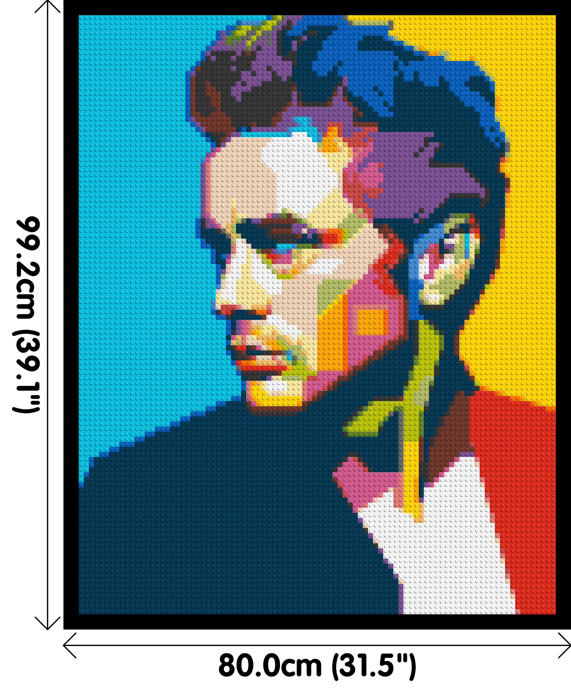 James Dean - Brick Art Mosaic Kit 4x5 dimensions with frame