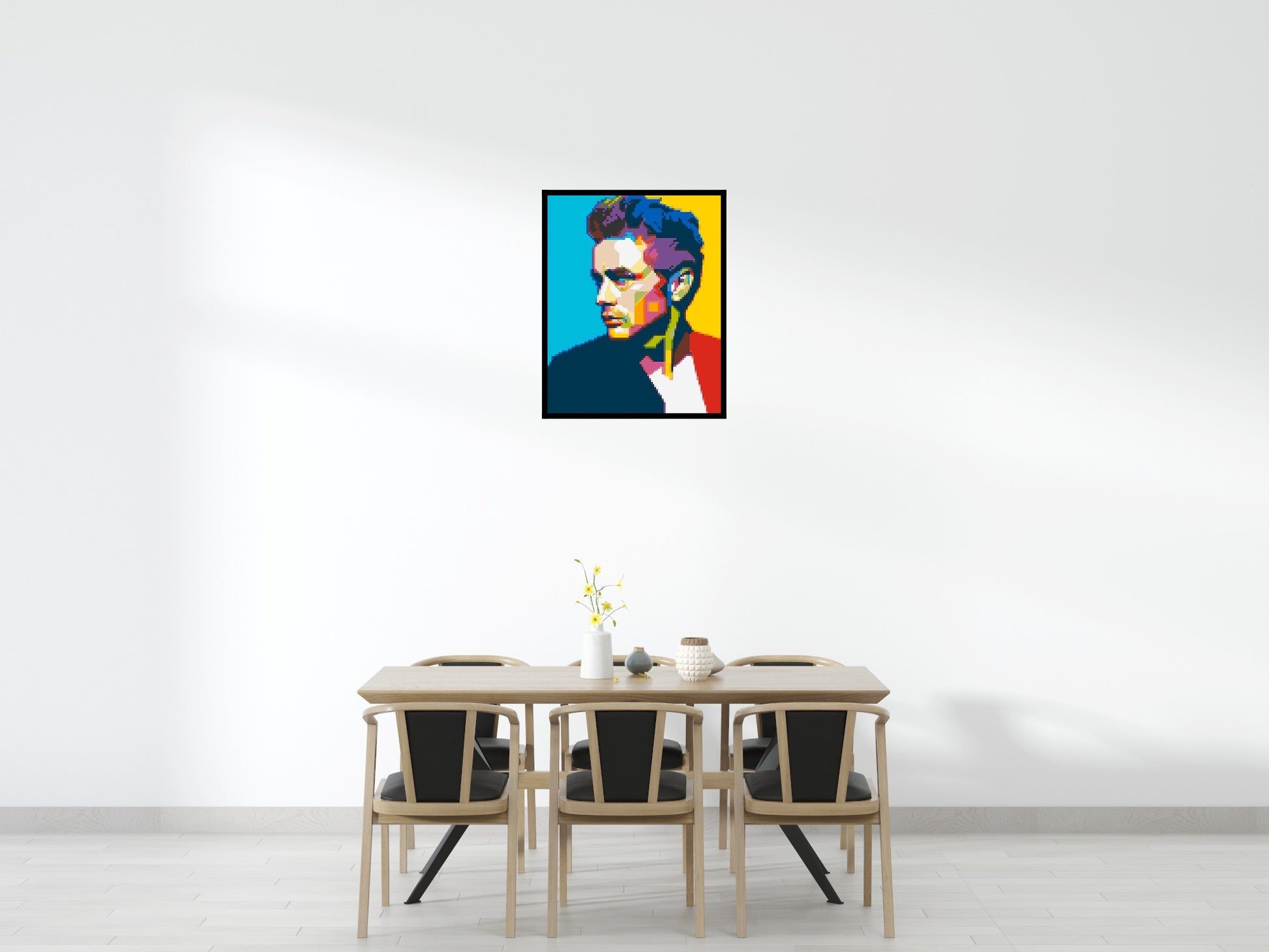 James Dean - Brick Art Mosaic Kit 4x5 scene with frame