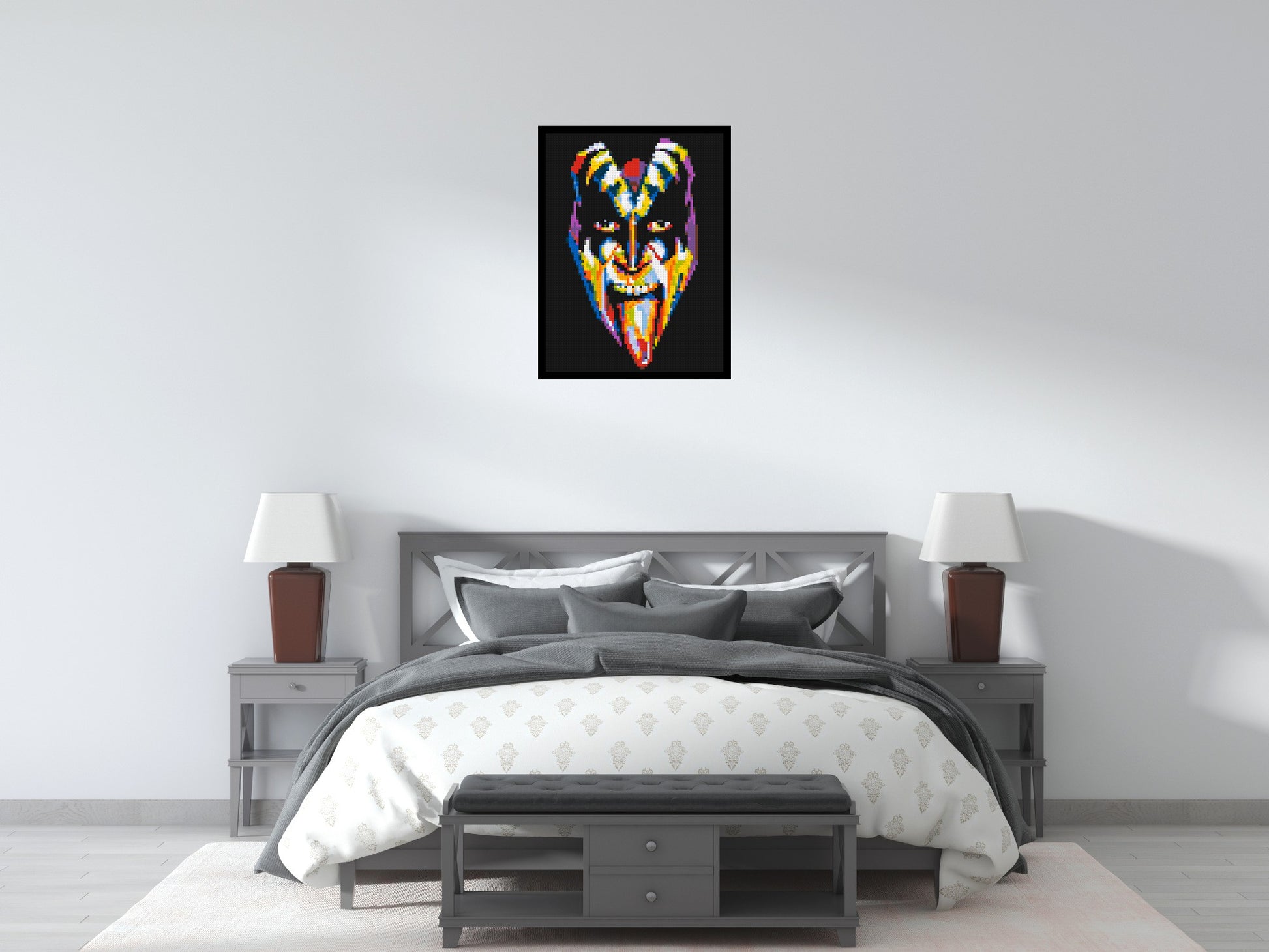 Gene Simmons - Brick Art Mosaic Kit 3x4 scene with frame